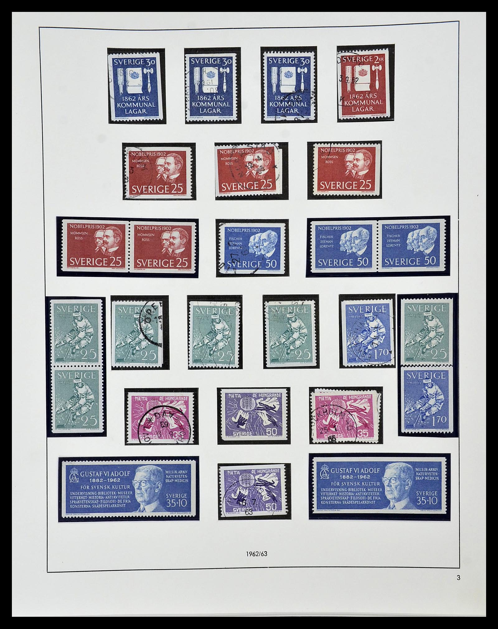 34184 046 - Postzegelverzameling 34184 Zweden 1855-1968.