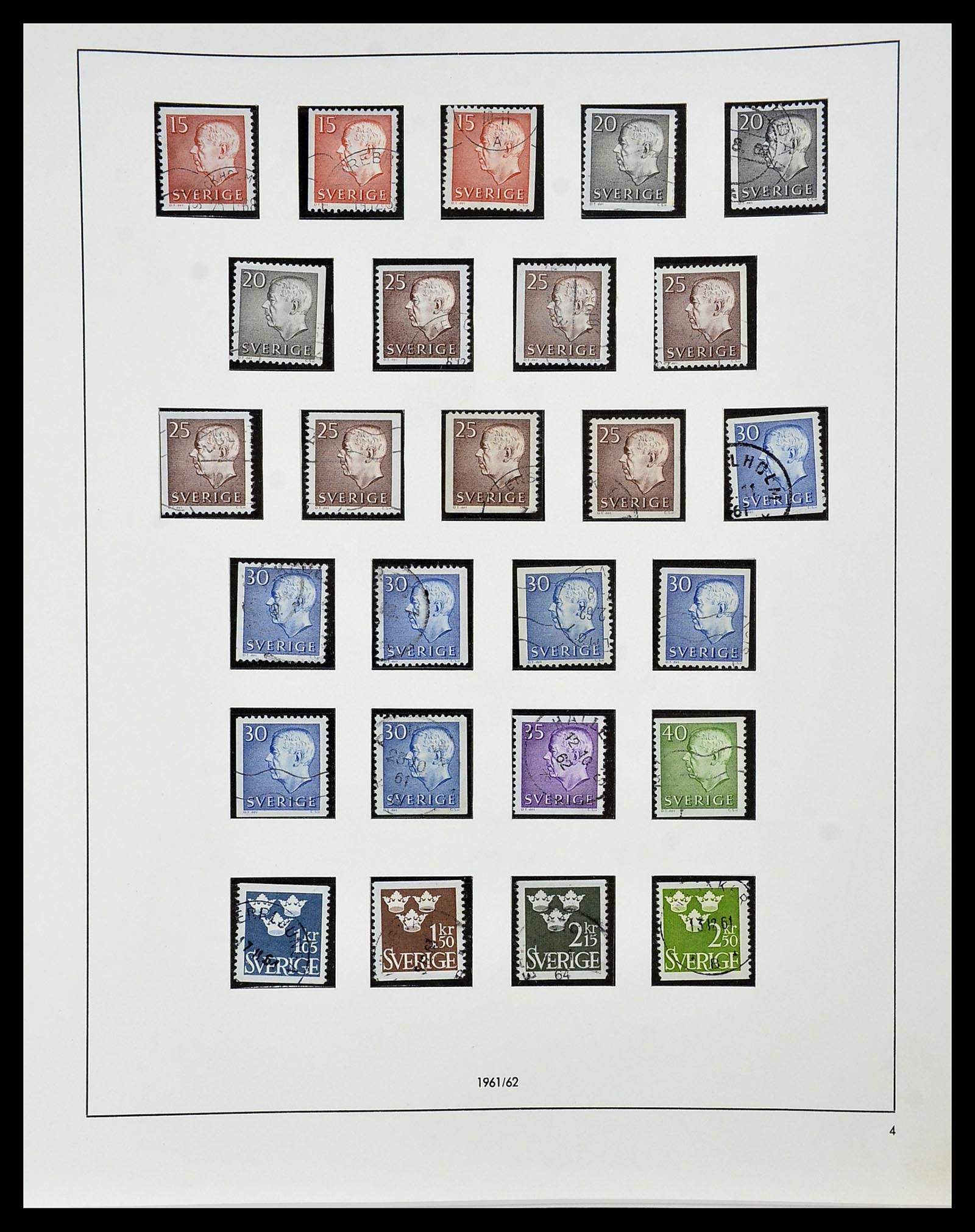34184 047 - Postzegelverzameling 34184 Zweden 1855-1968.