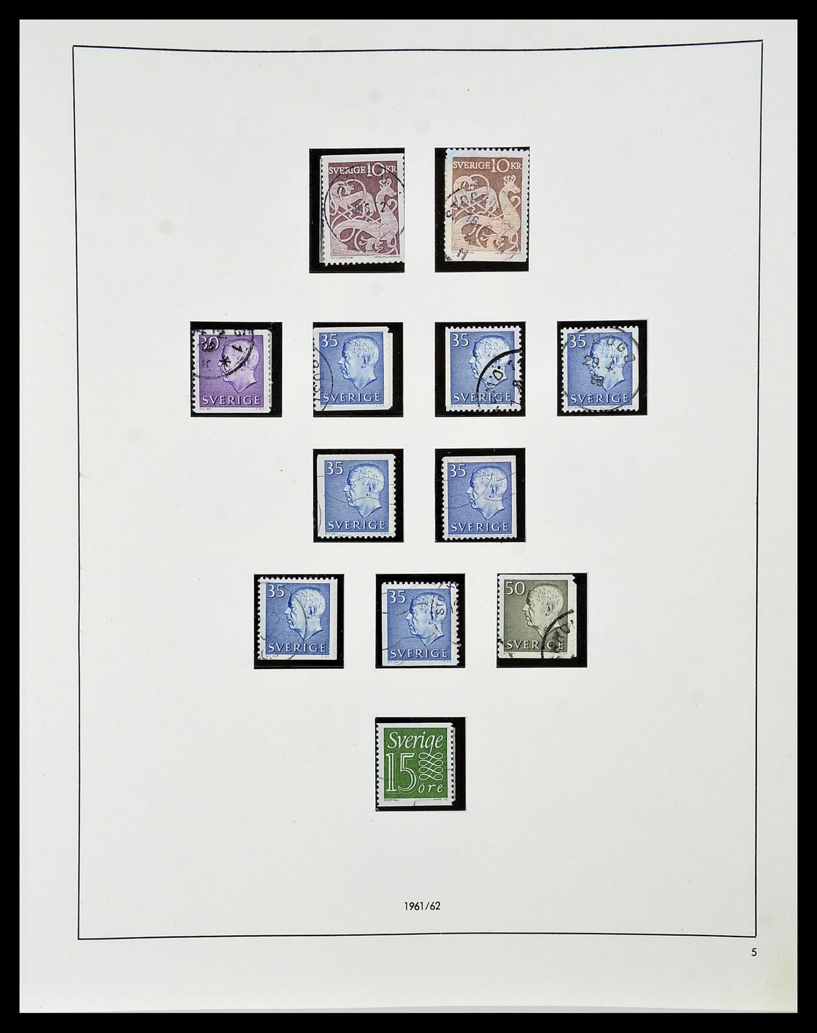 34184 048 - Postzegelverzameling 34184 Zweden 1855-1968.