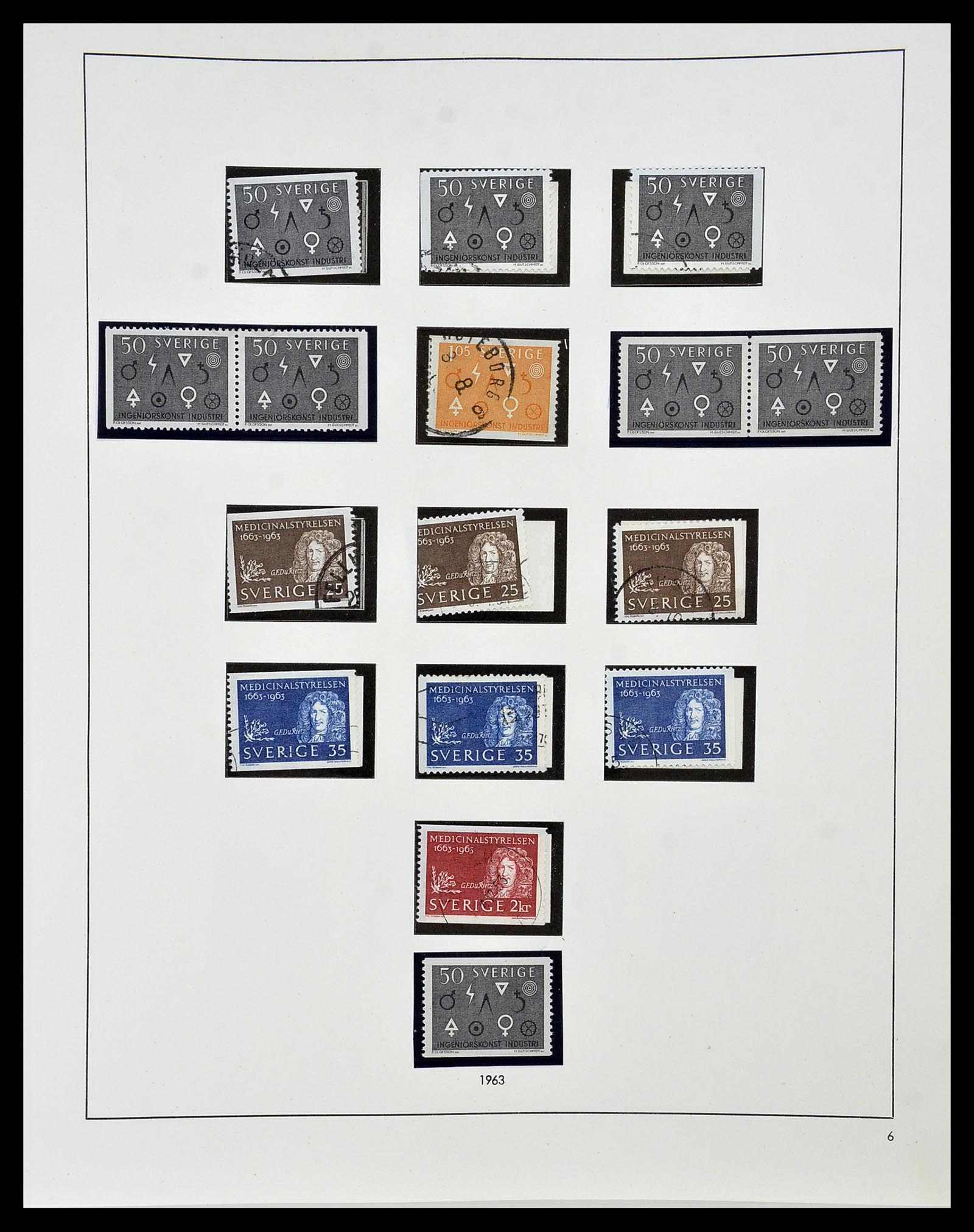 34184 049 - Postzegelverzameling 34184 Zweden 1855-1968.