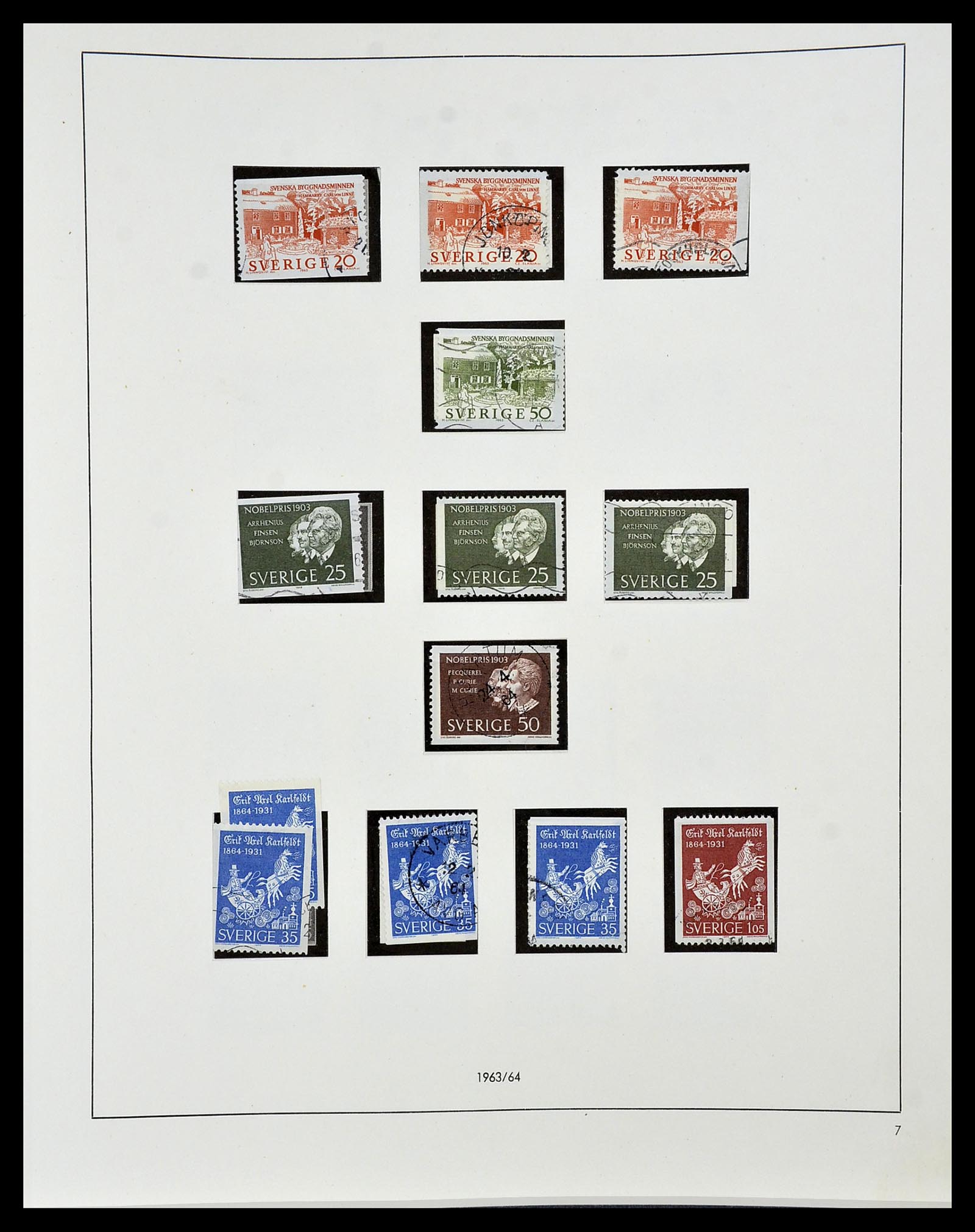 34184 050 - Postzegelverzameling 34184 Zweden 1855-1968.