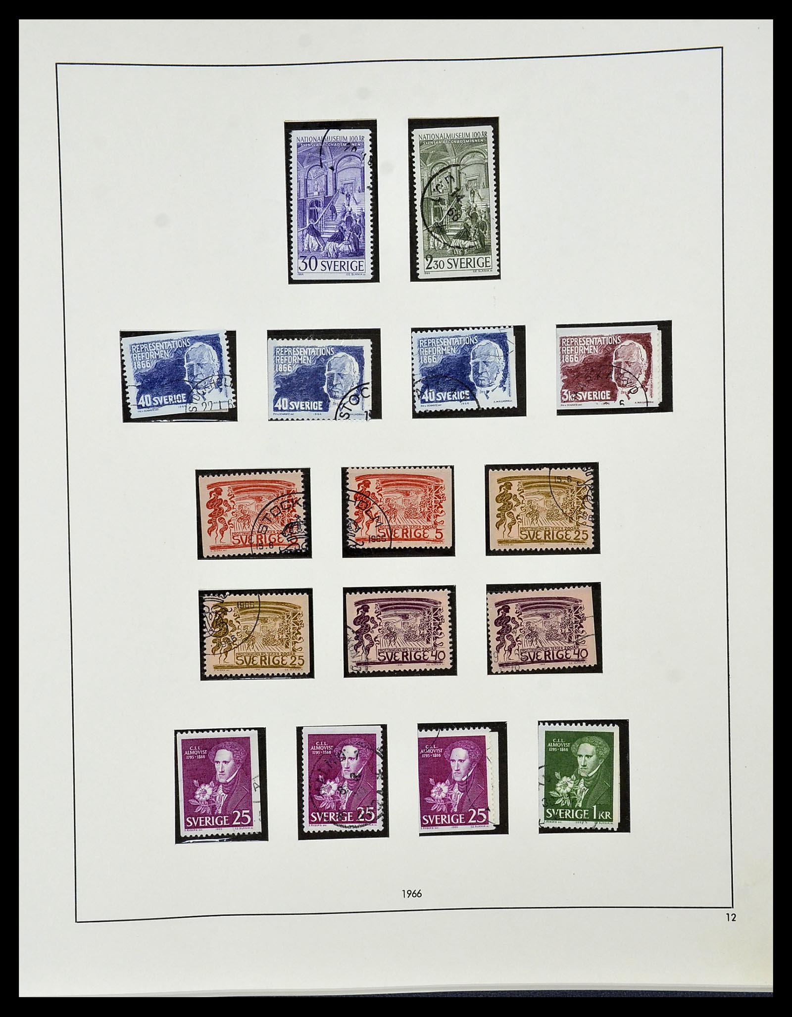 34184 055 - Postzegelverzameling 34184 Zweden 1855-1968.