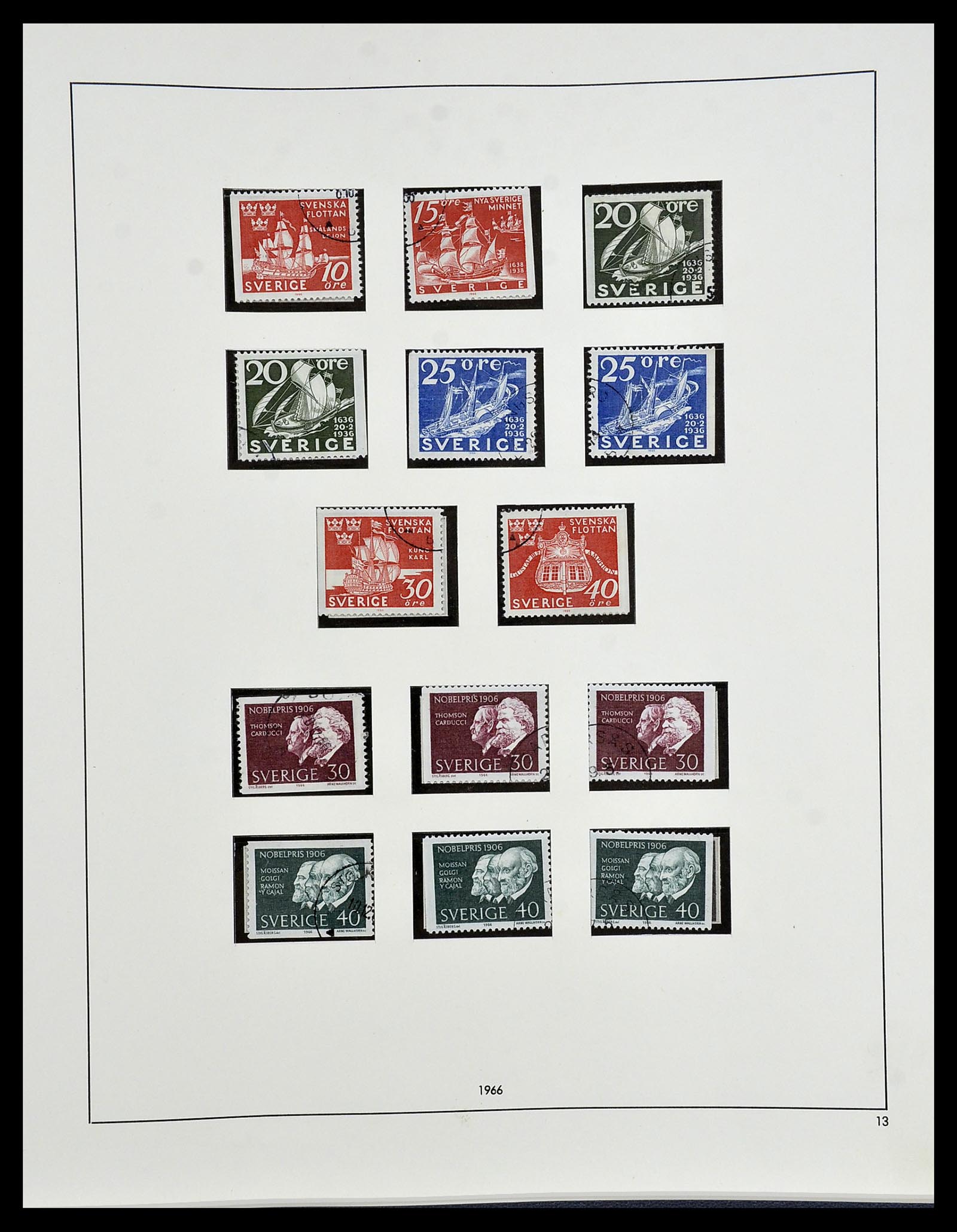 34184 056 - Postzegelverzameling 34184 Zweden 1855-1968.