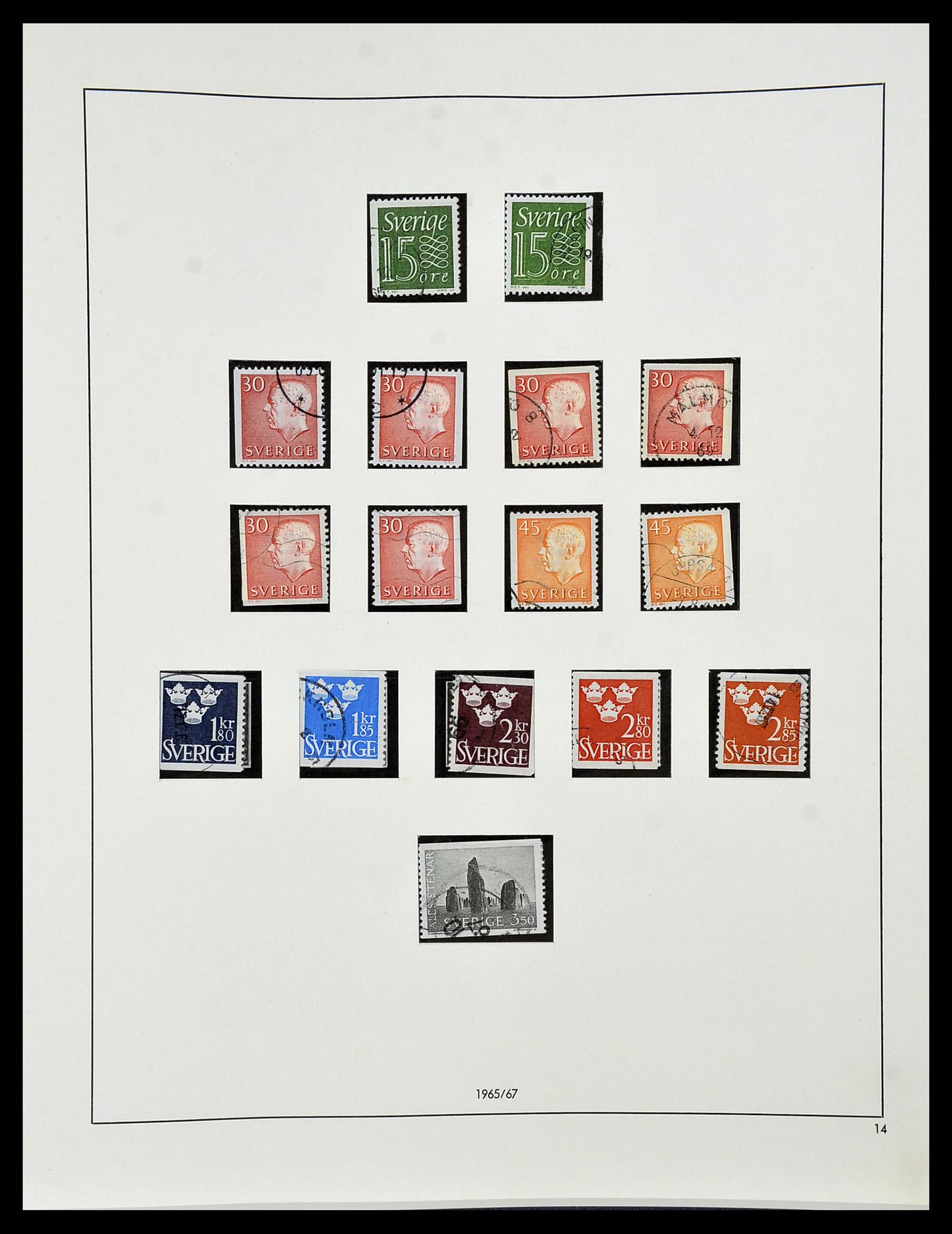 34184 059 - Postzegelverzameling 34184 Zweden 1855-1968.