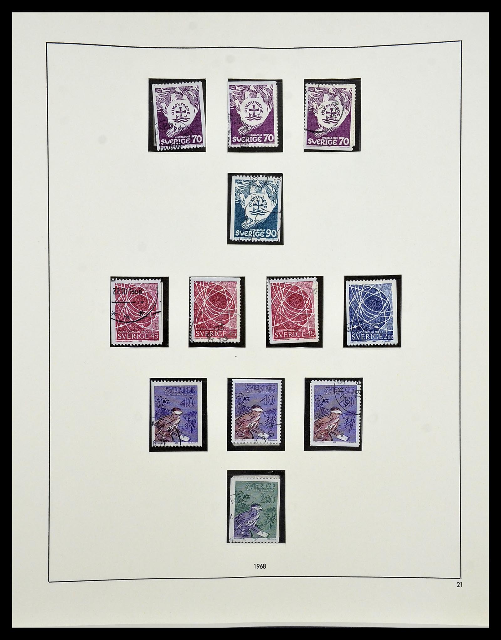 34184 069 - Postzegelverzameling 34184 Zweden 1855-1968.