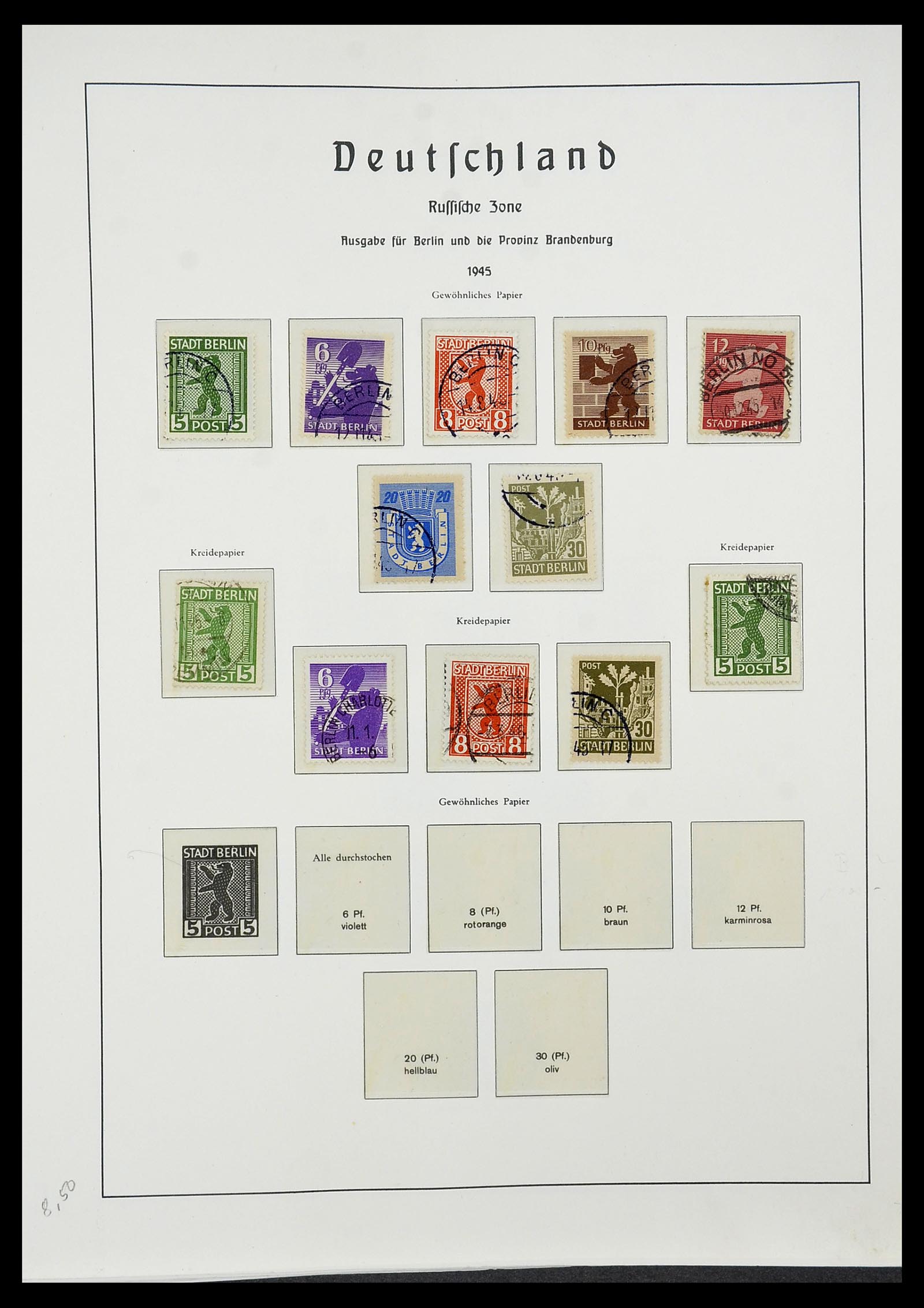 34185 040 - Postzegelverzameling 34185 Duitse gebieden, zones, bezettingen 1920-1