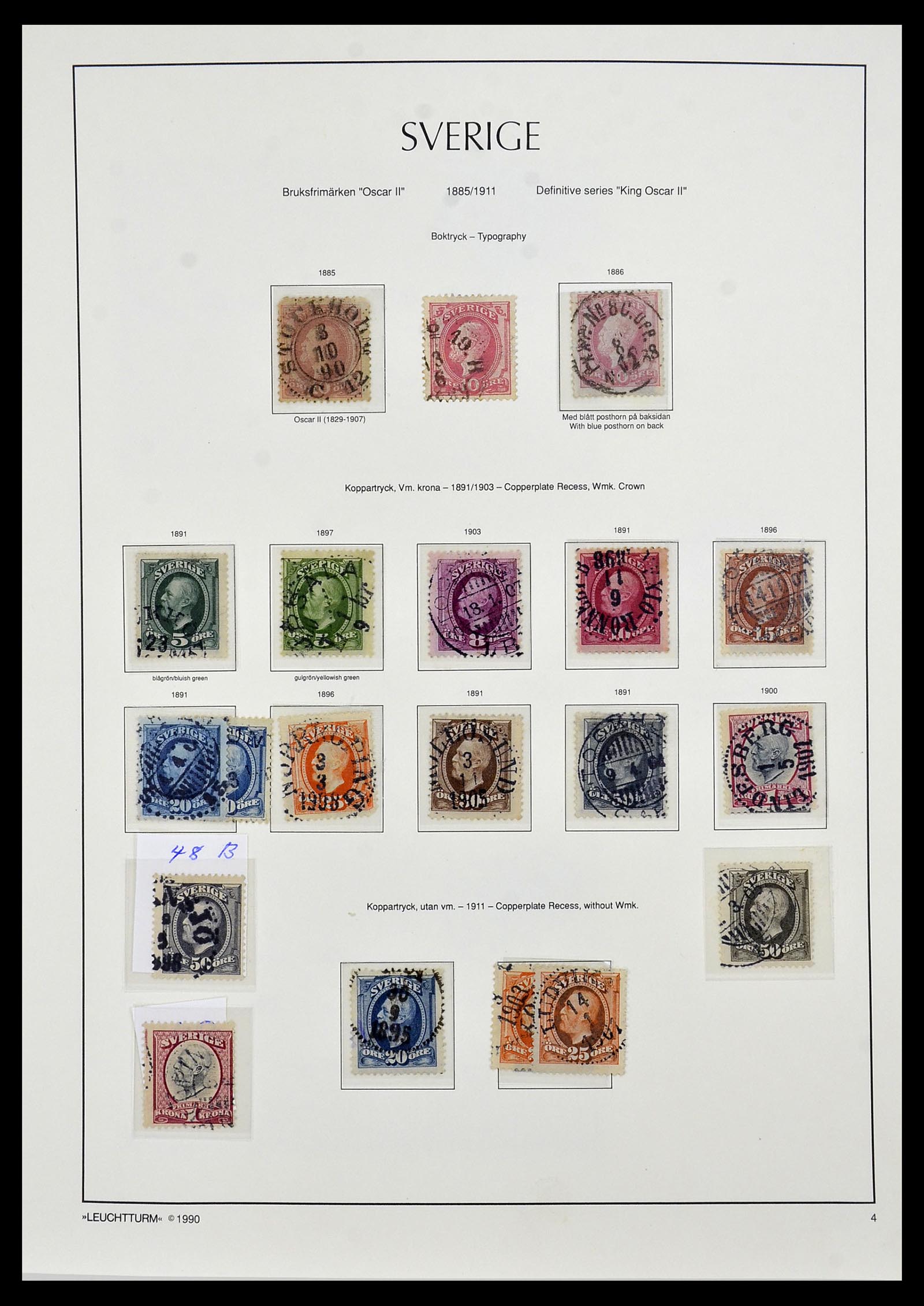 34186 004 - Postzegelverzameling 34186 Zweden 1858-1989.