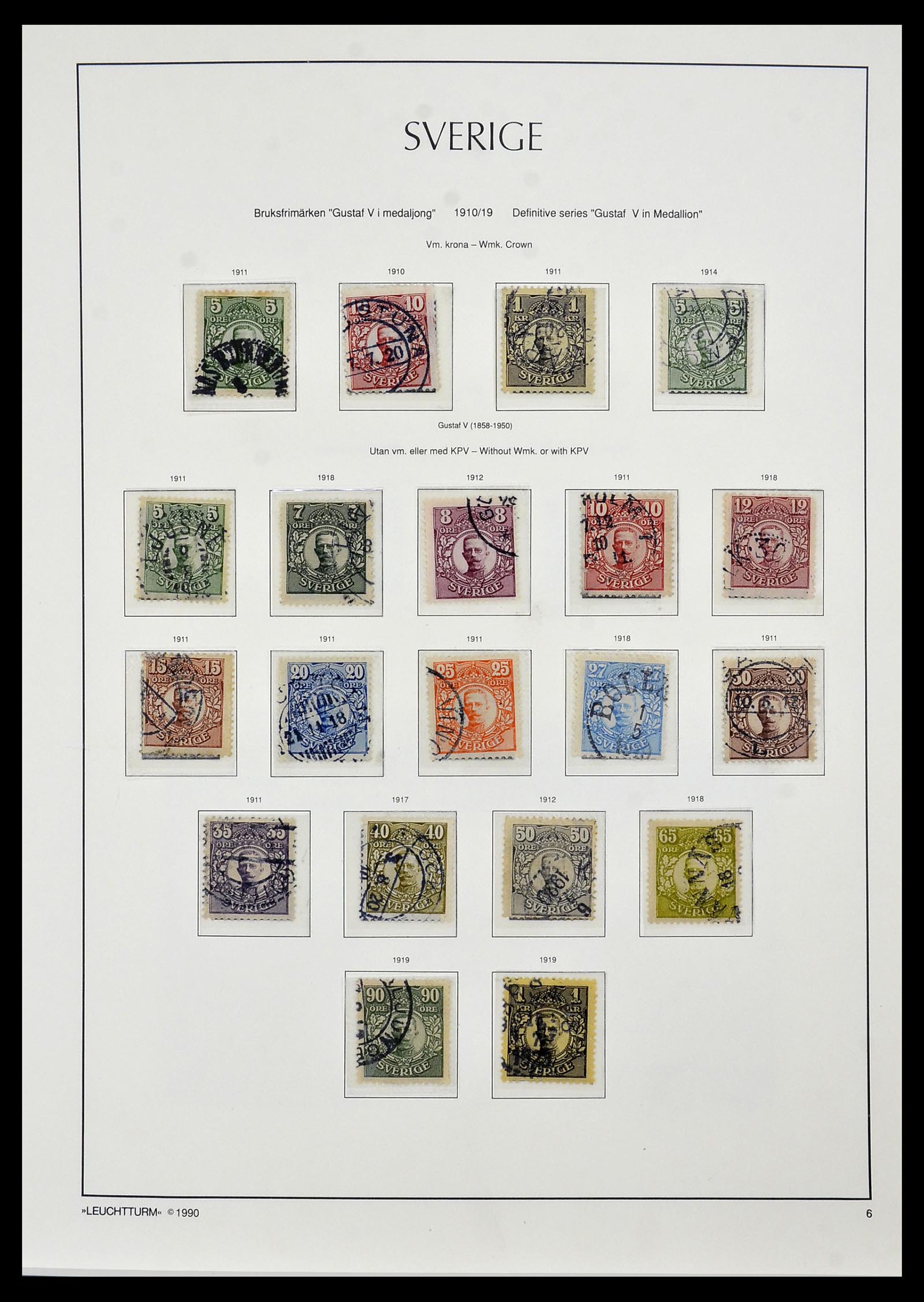 34186 007 - Postzegelverzameling 34186 Zweden 1858-1989.