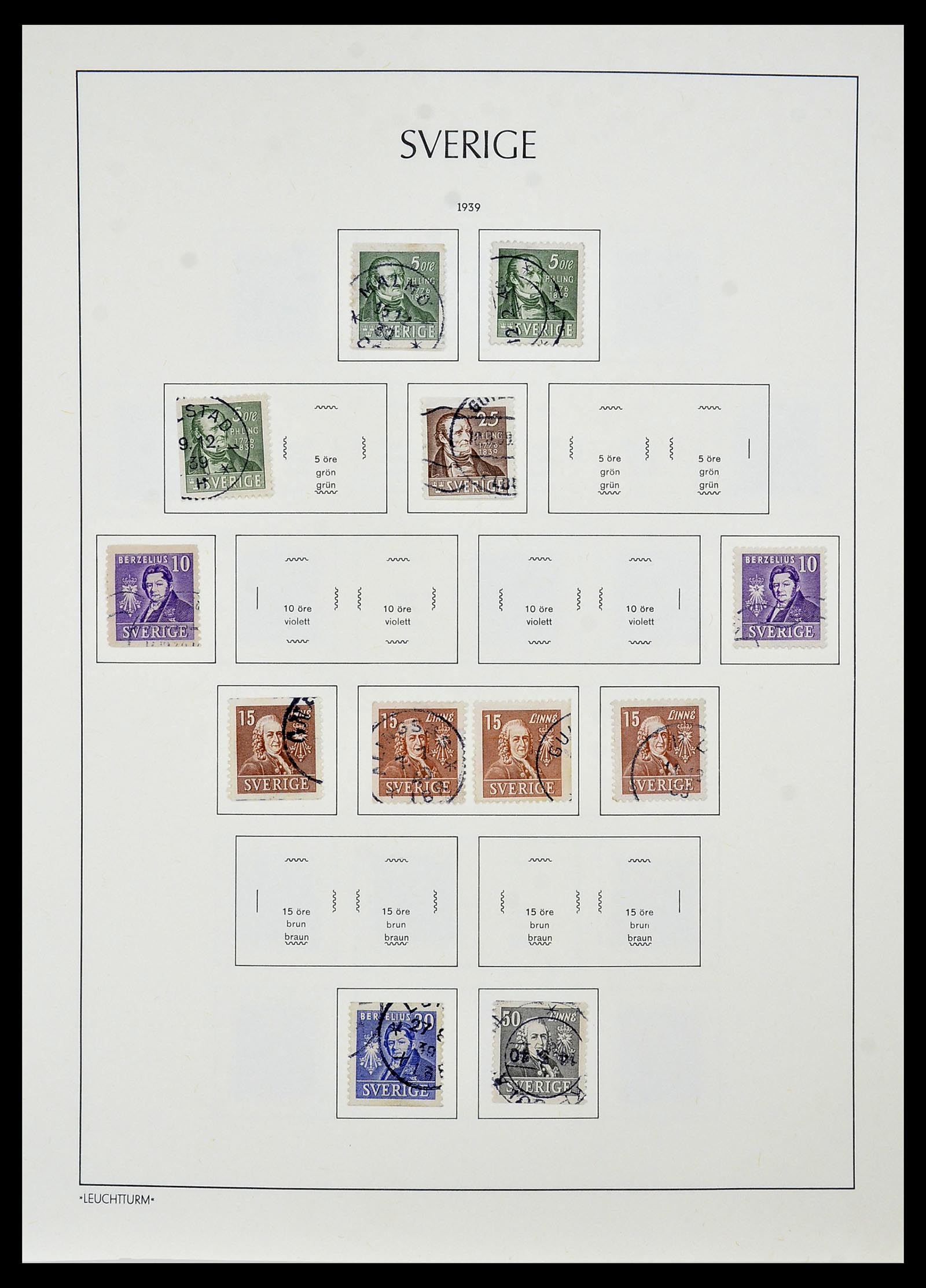 34186 036 - Postzegelverzameling 34186 Zweden 1858-1989.