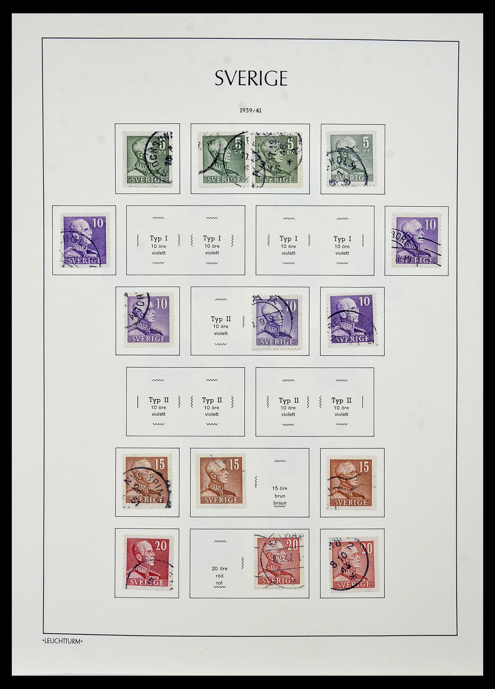 34186 037 - Postzegelverzameling 34186 Zweden 1858-1989.
