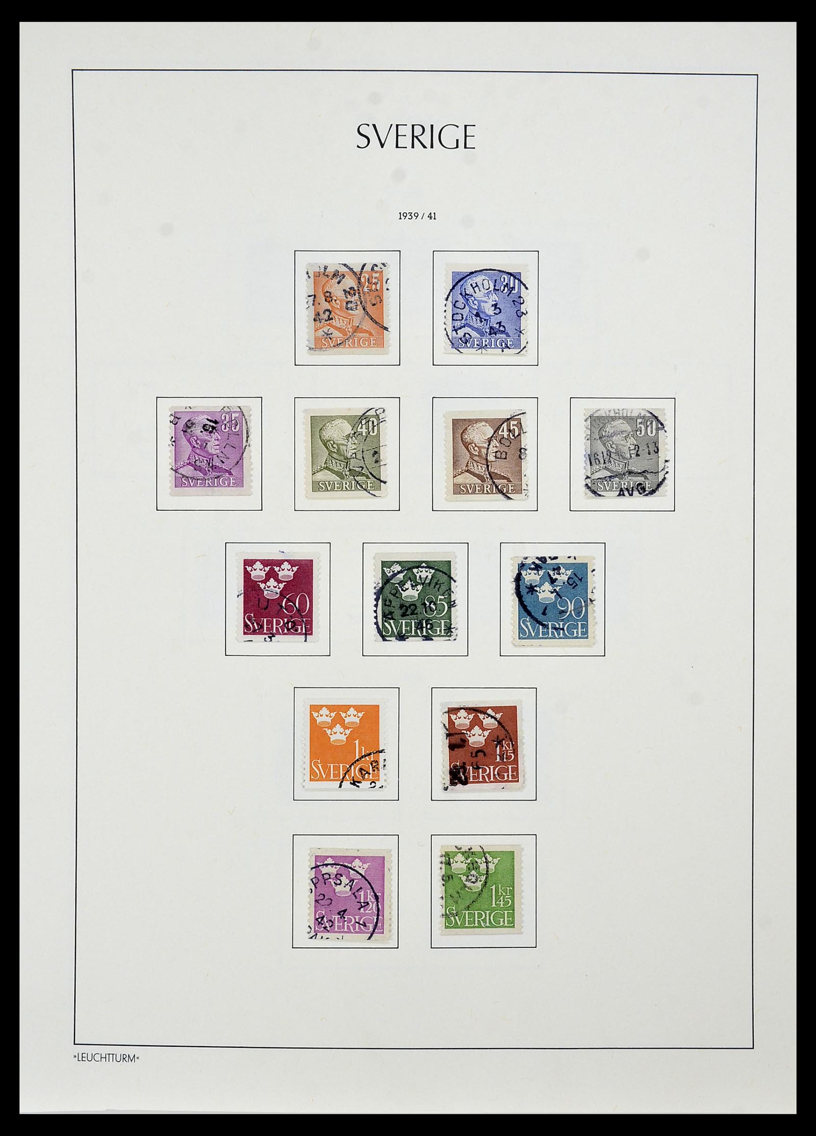 34186 038 - Postzegelverzameling 34186 Zweden 1858-1989.