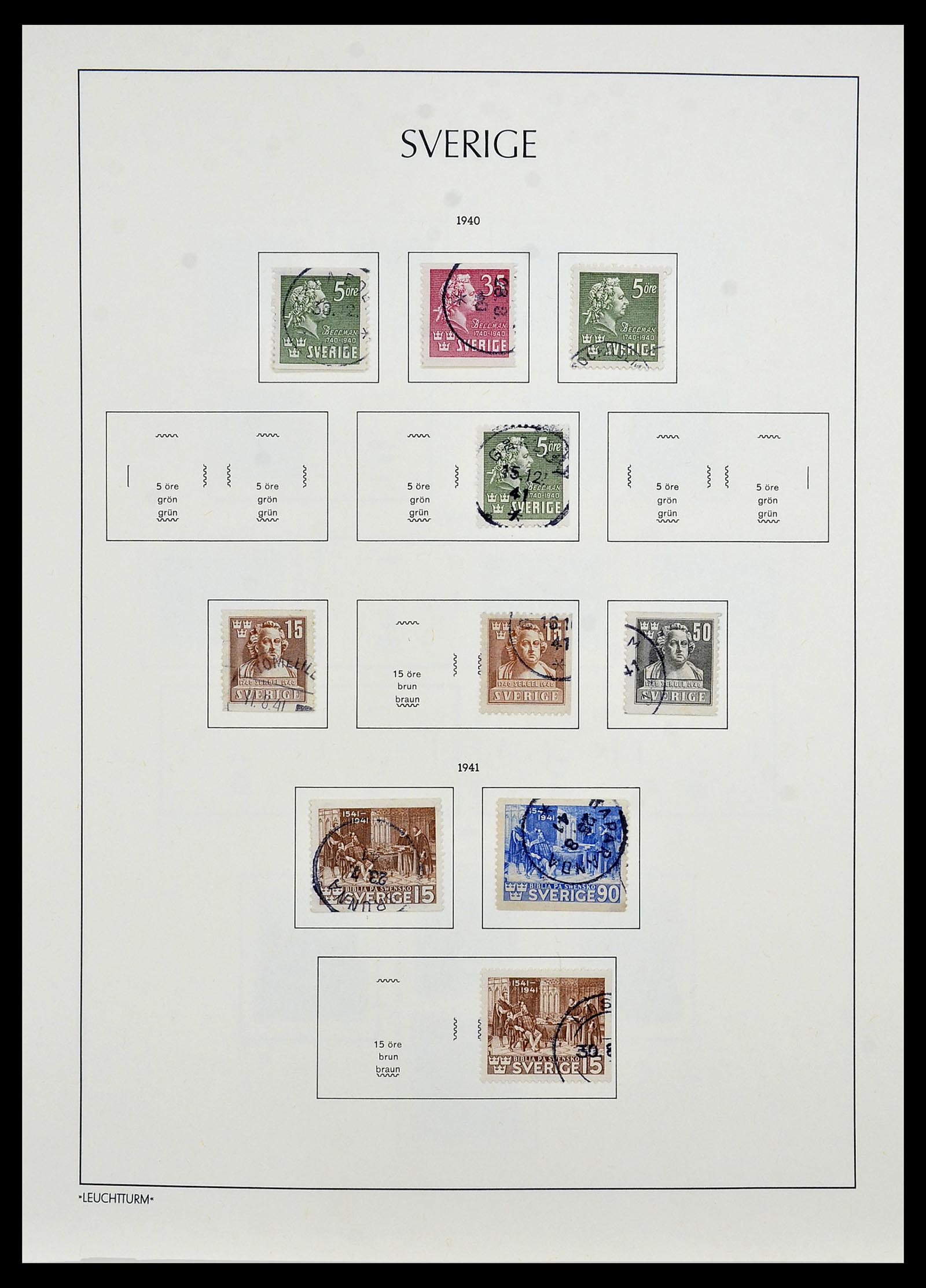 34186 039 - Postzegelverzameling 34186 Zweden 1858-1989.