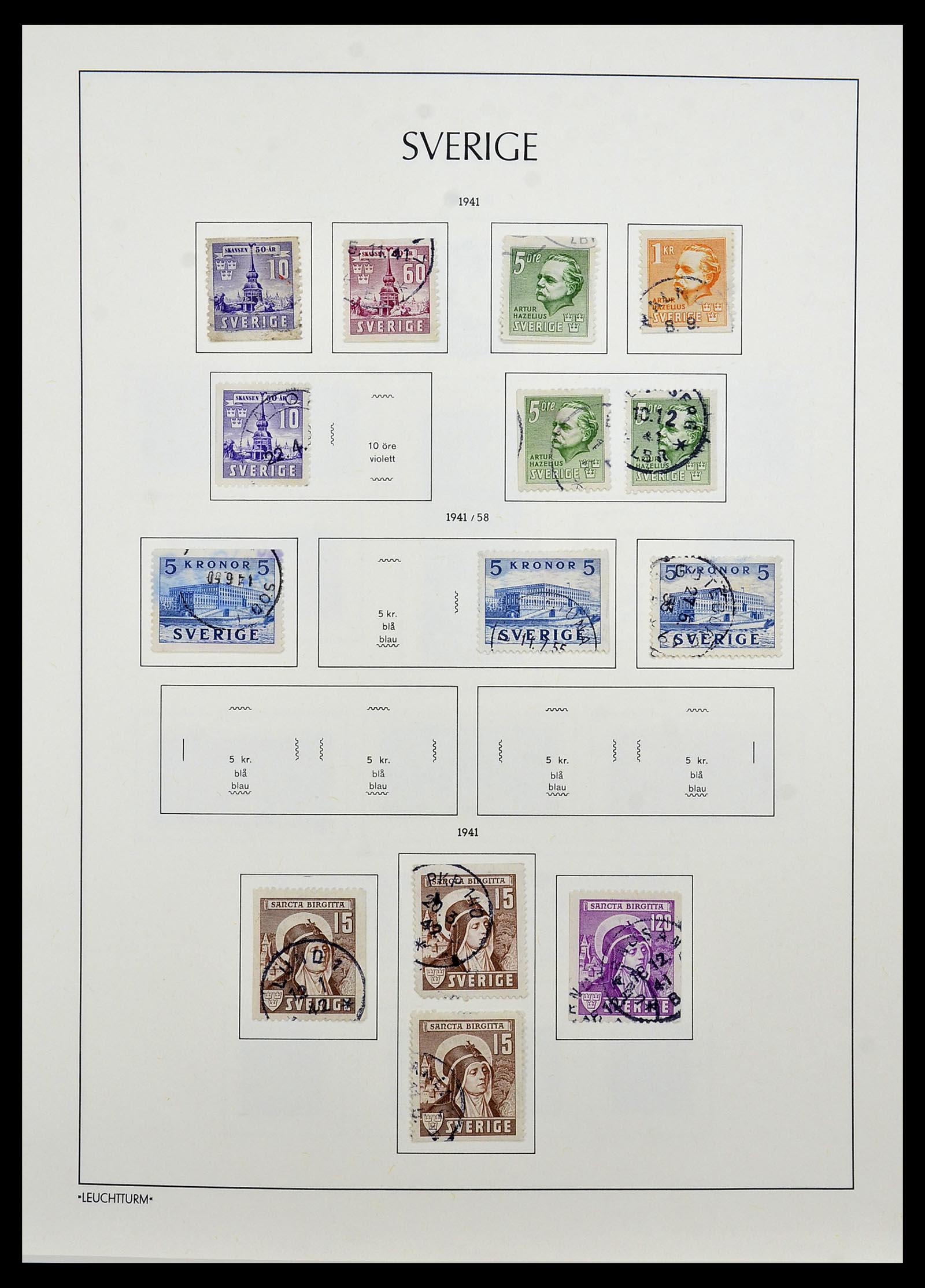 34186 040 - Postzegelverzameling 34186 Zweden 1858-1989.