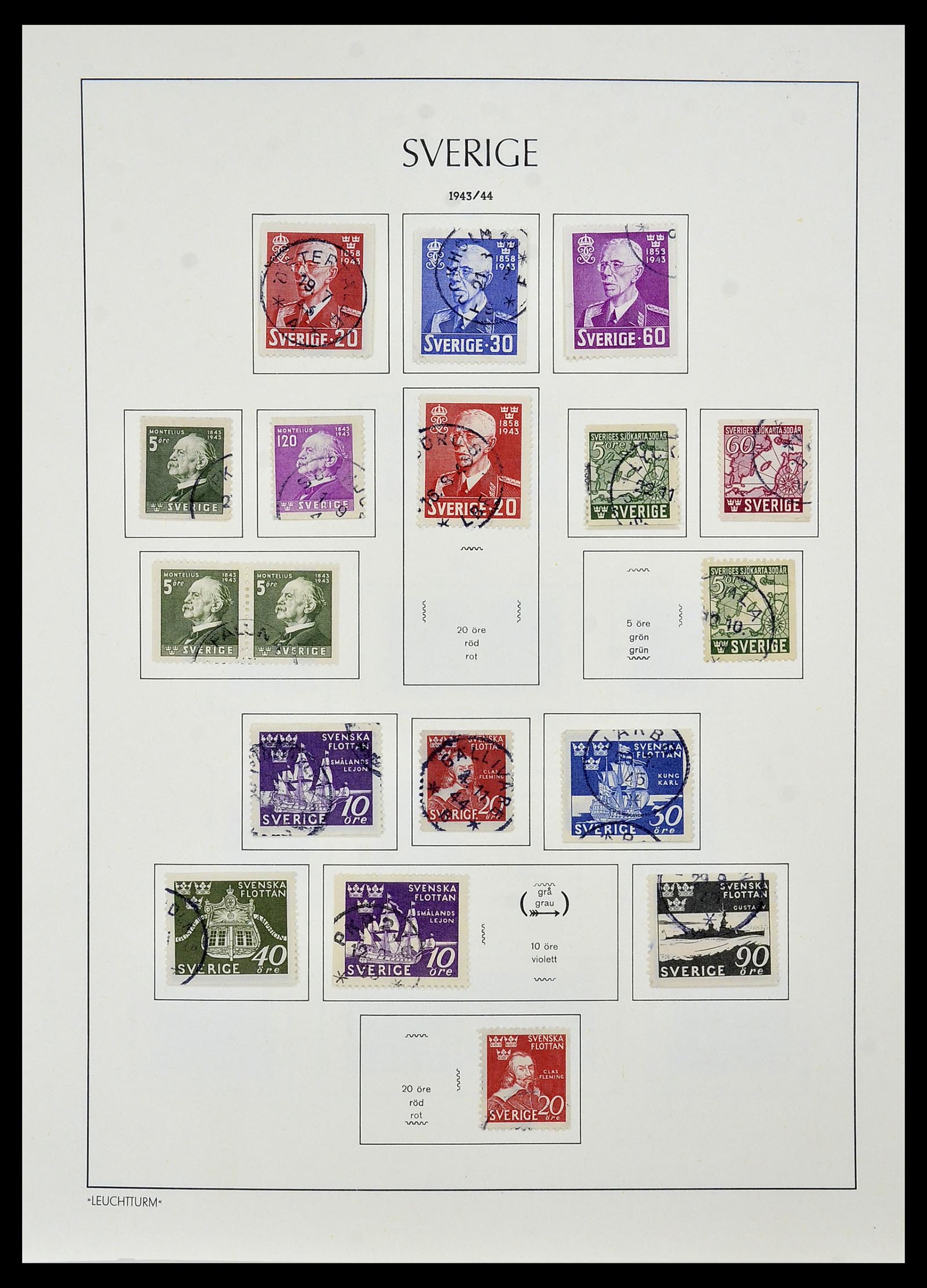 34186 043 - Postzegelverzameling 34186 Zweden 1858-1989.