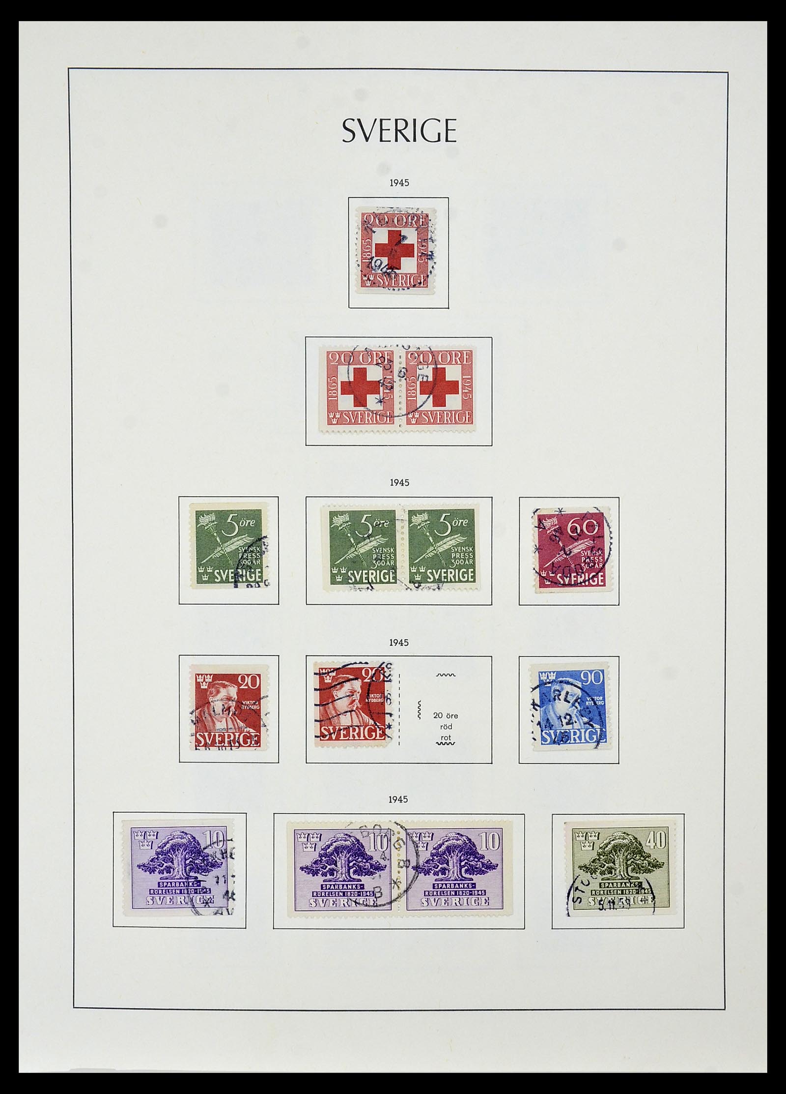 34186 044 - Postzegelverzameling 34186 Zweden 1858-1989.