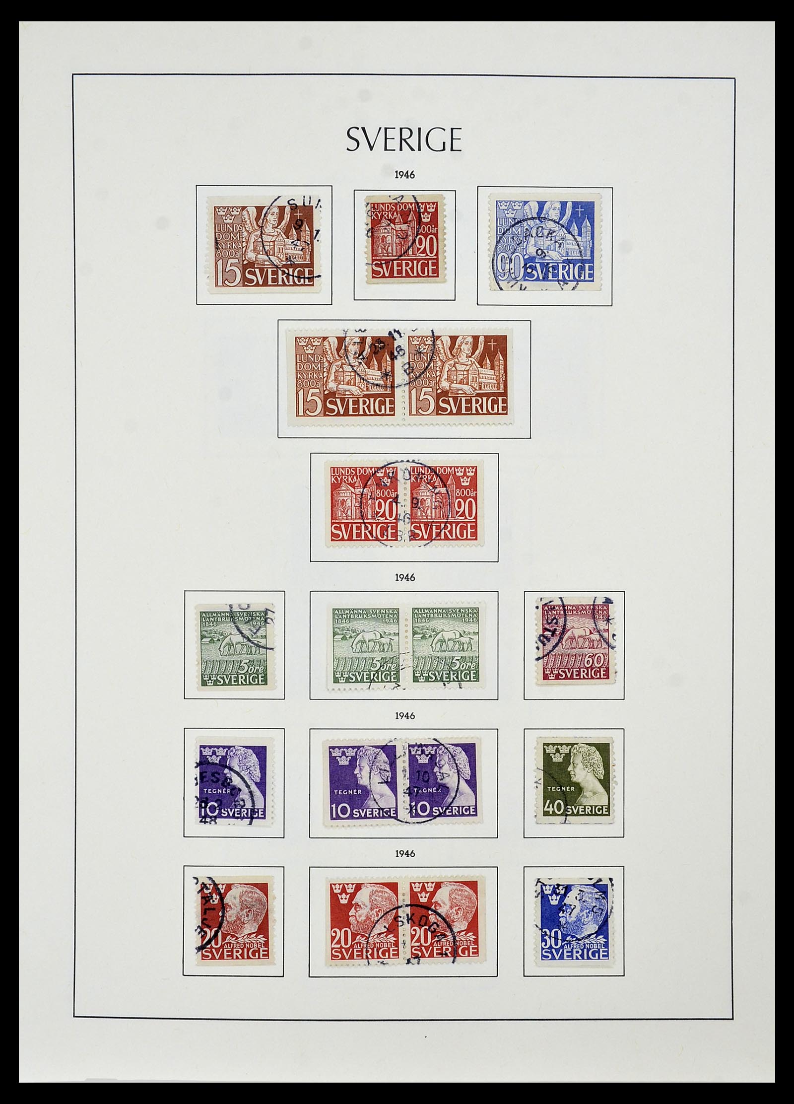 34186 045 - Postzegelverzameling 34186 Zweden 1858-1989.