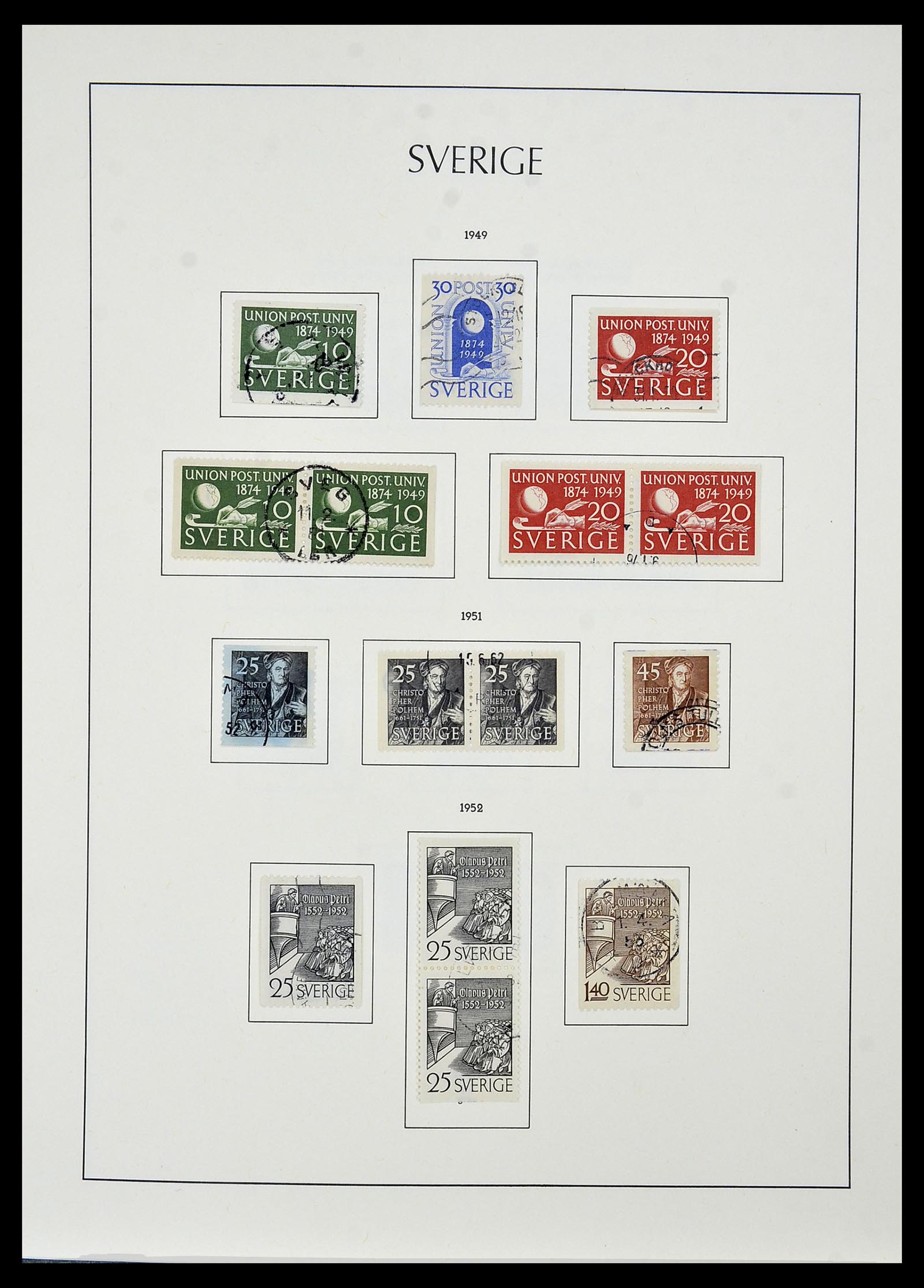 34186 049 - Postzegelverzameling 34186 Zweden 1858-1989.