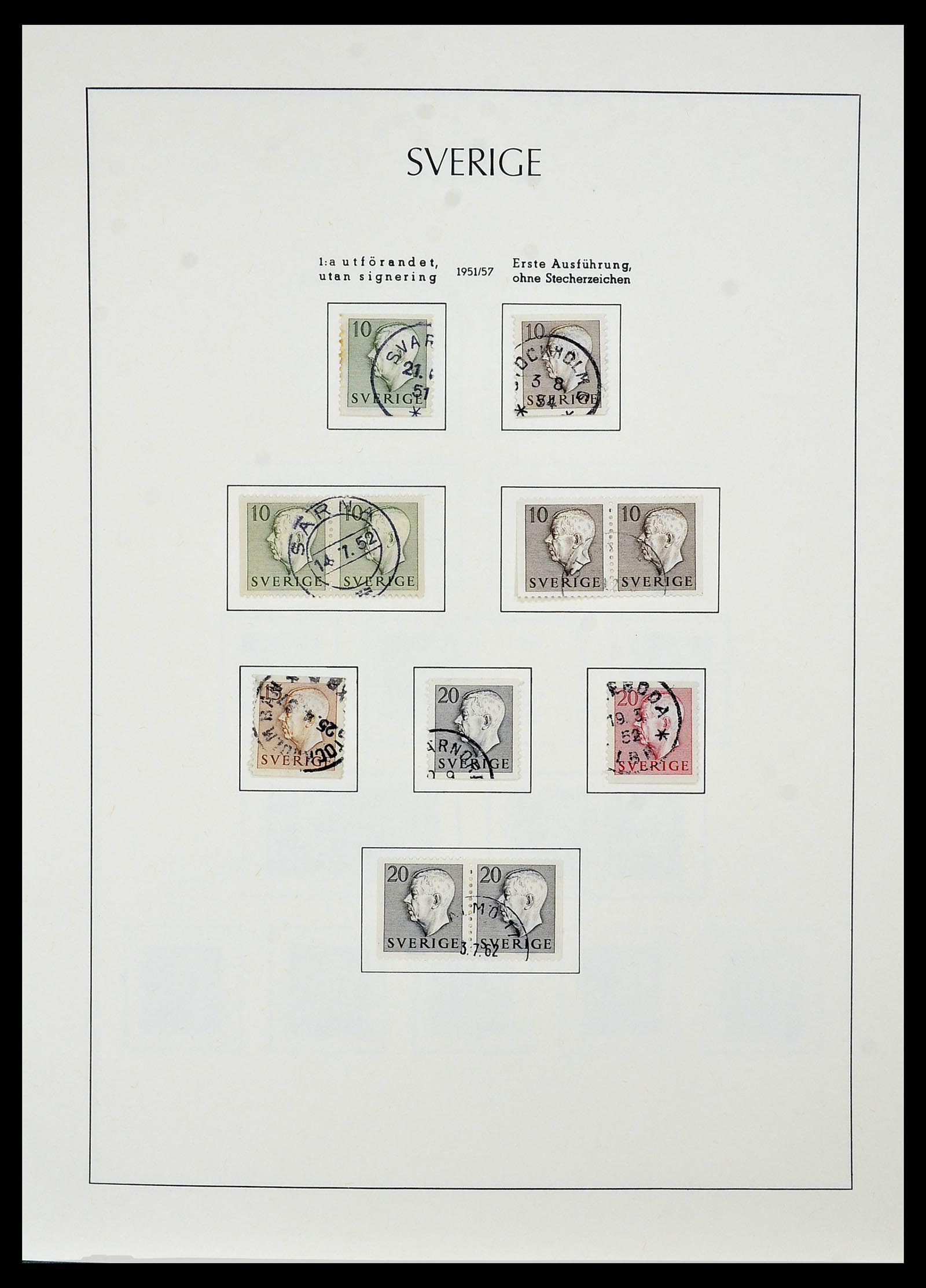 34186 050 - Postzegelverzameling 34186 Zweden 1858-1989.
