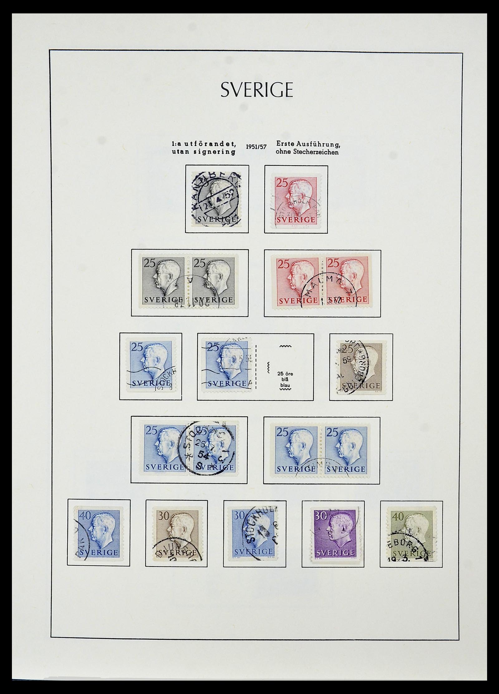 34186 051 - Postzegelverzameling 34186 Zweden 1858-1989.