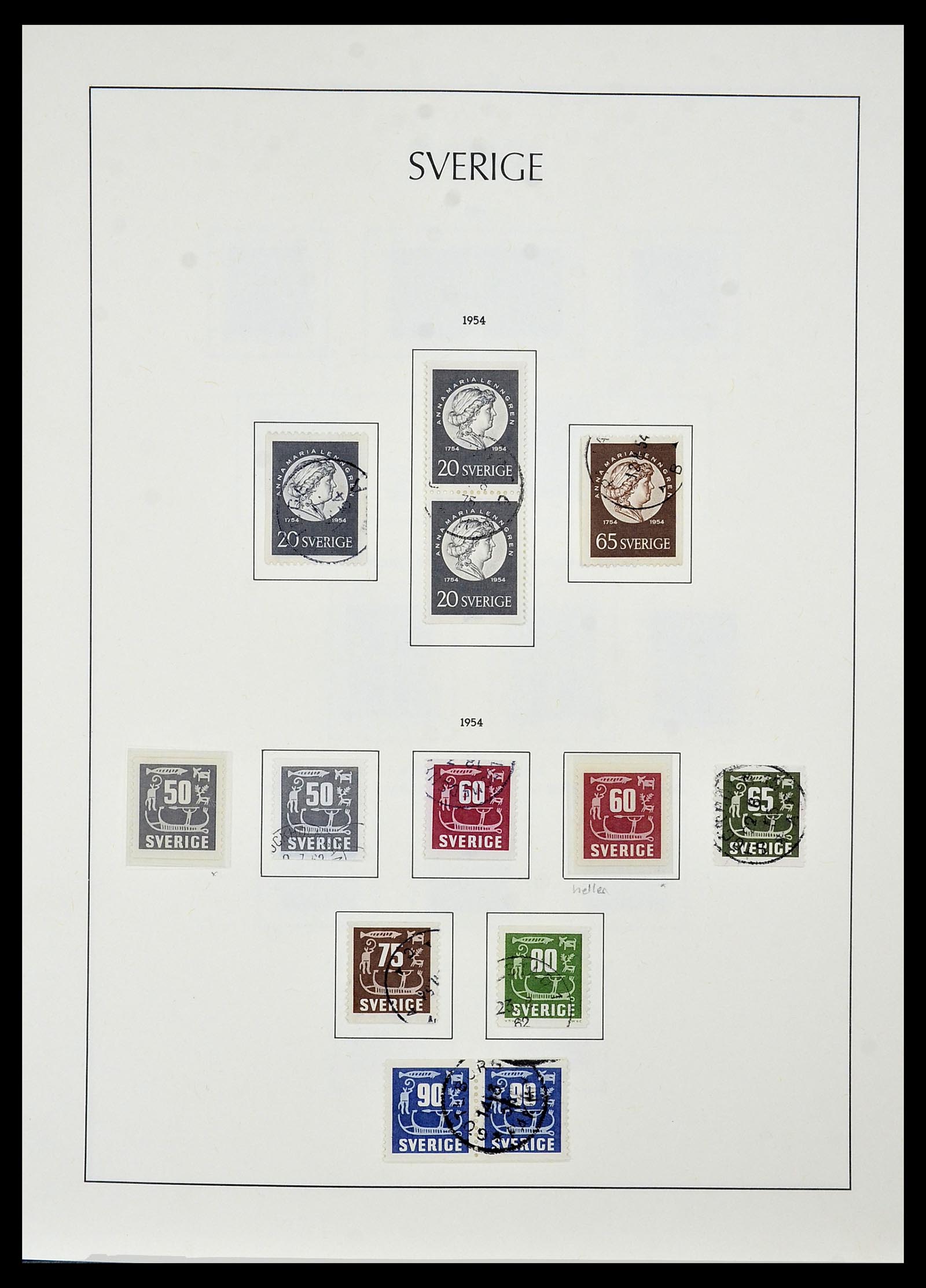 34186 054 - Postzegelverzameling 34186 Zweden 1858-1989.