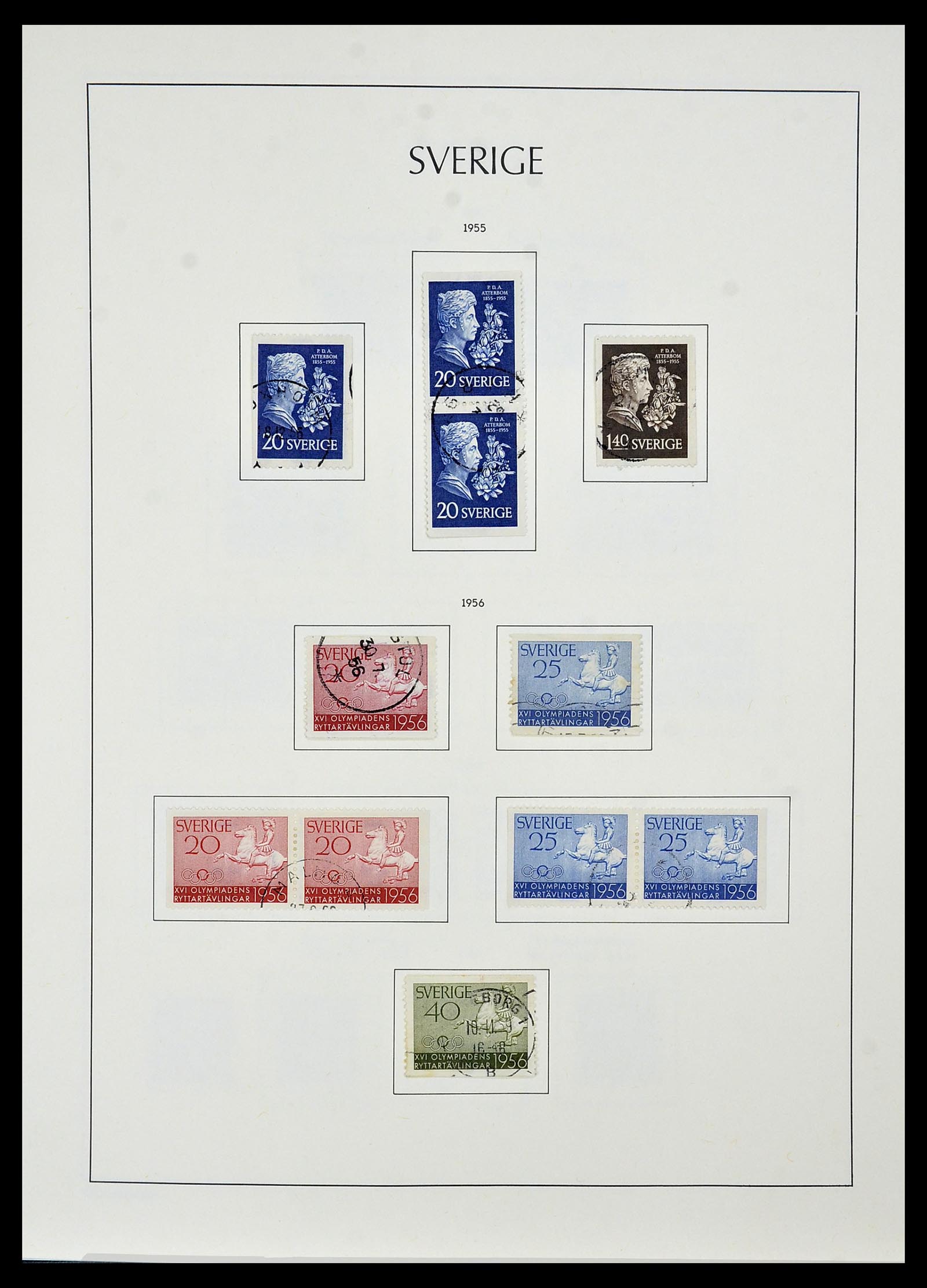 34186 056 - Postzegelverzameling 34186 Zweden 1858-1989.