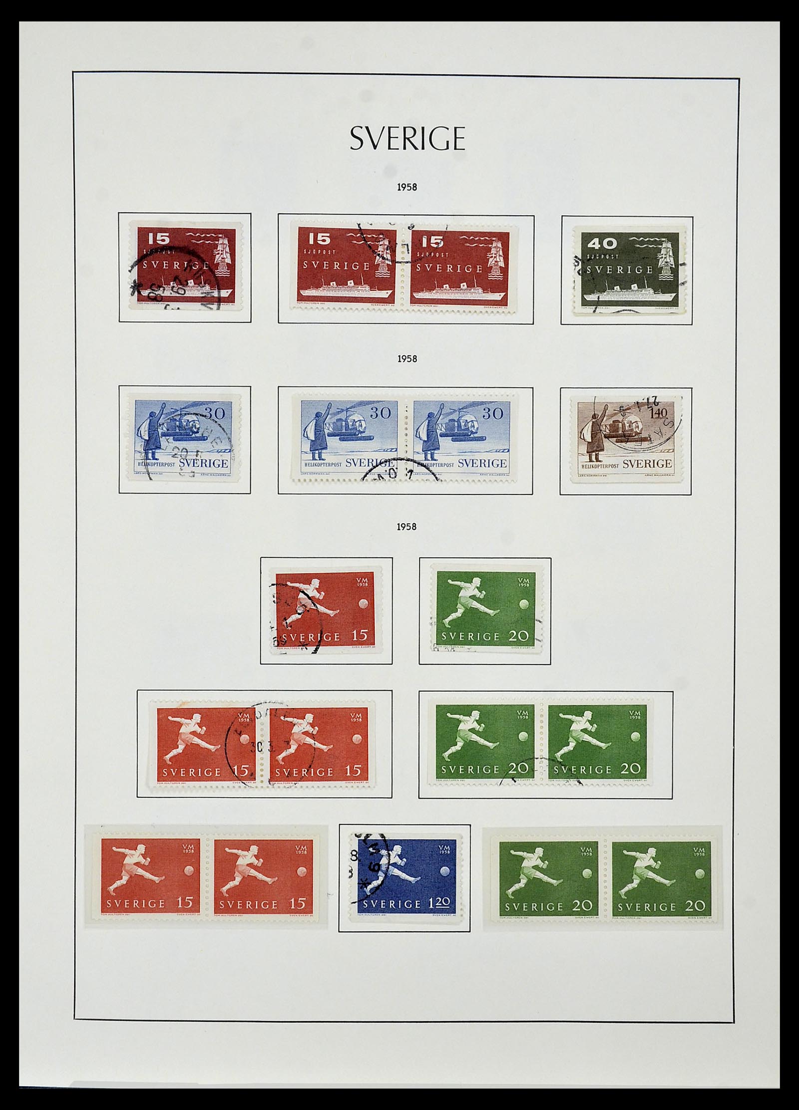 34186 059 - Postzegelverzameling 34186 Zweden 1858-1989.