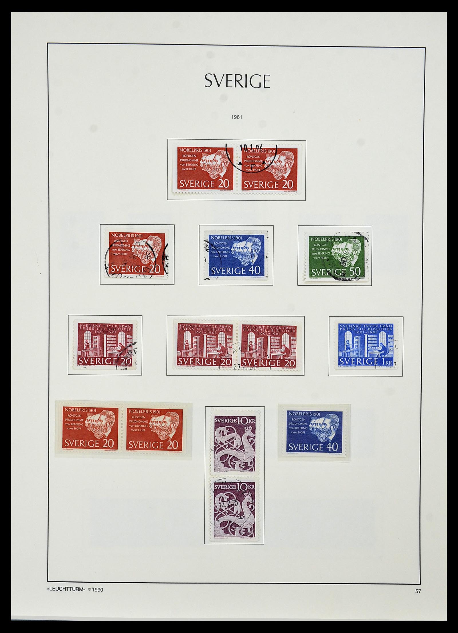 34186 070 - Postzegelverzameling 34186 Zweden 1858-1989.