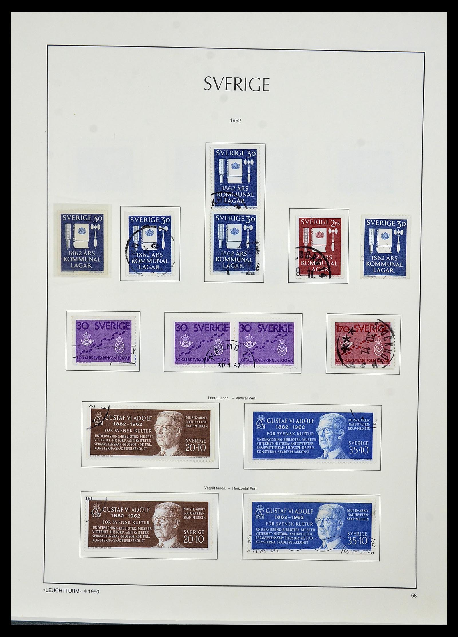 34186 071 - Postzegelverzameling 34186 Zweden 1858-1989.