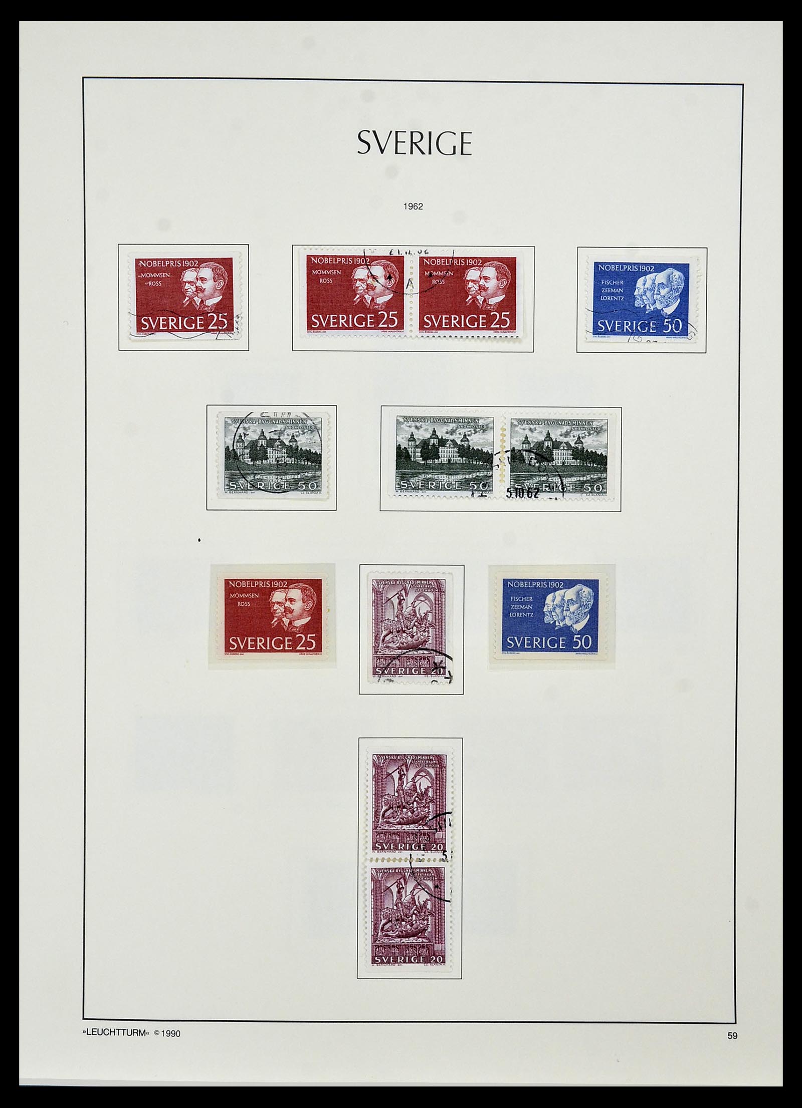 34186 072 - Postzegelverzameling 34186 Zweden 1858-1989.