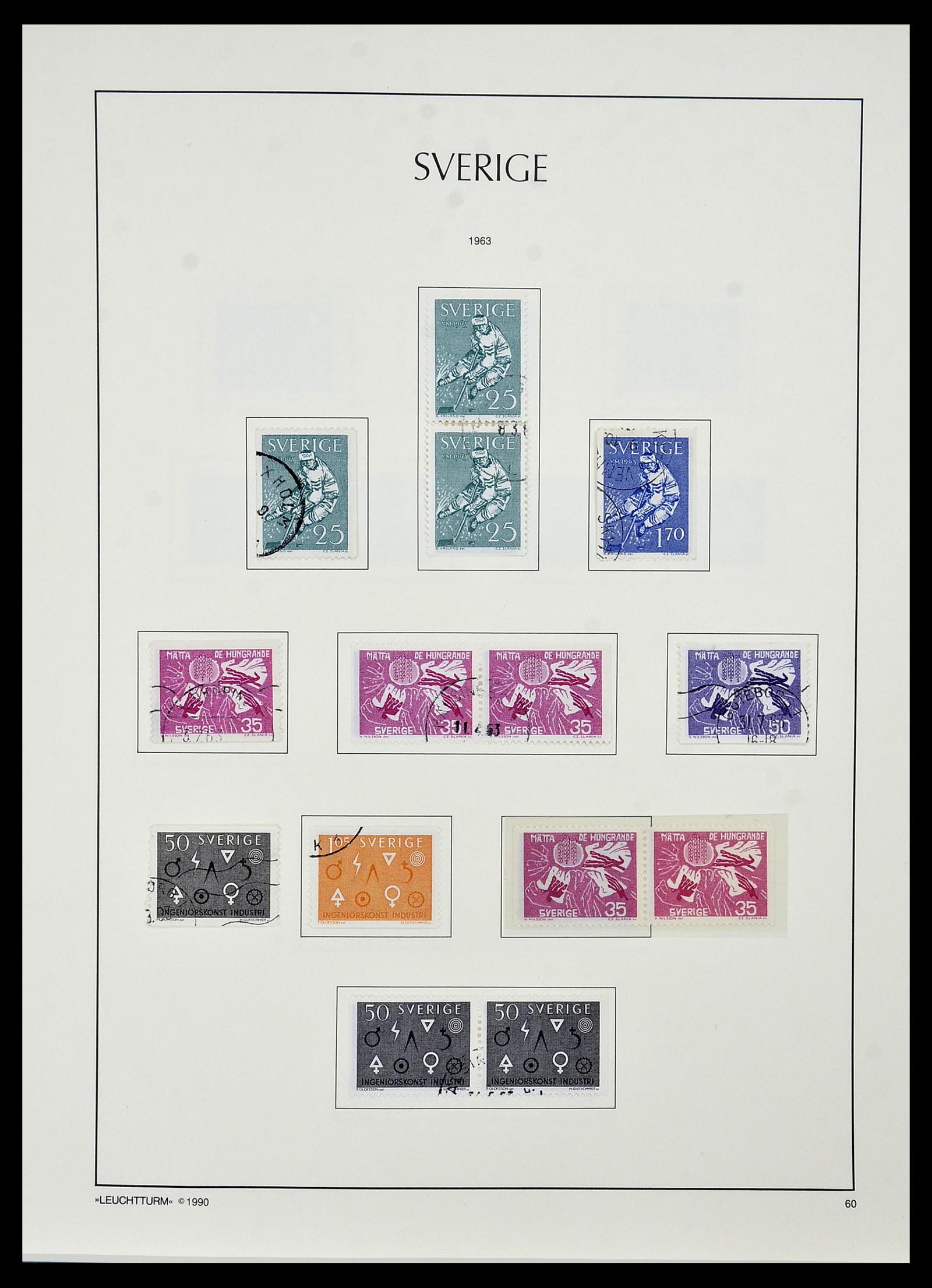 34186 073 - Postzegelverzameling 34186 Zweden 1858-1989.