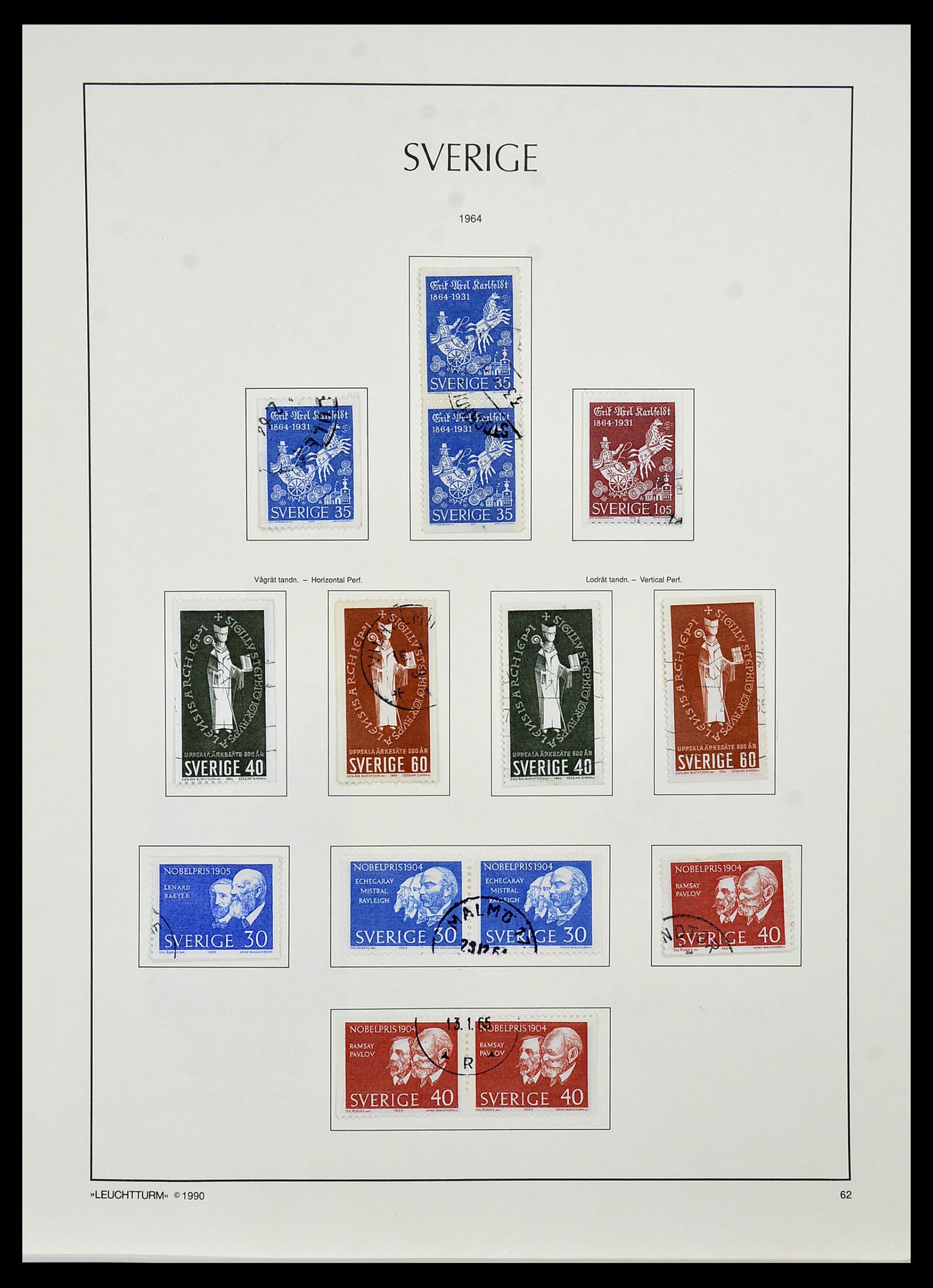 34186 075 - Postzegelverzameling 34186 Zweden 1858-1989.