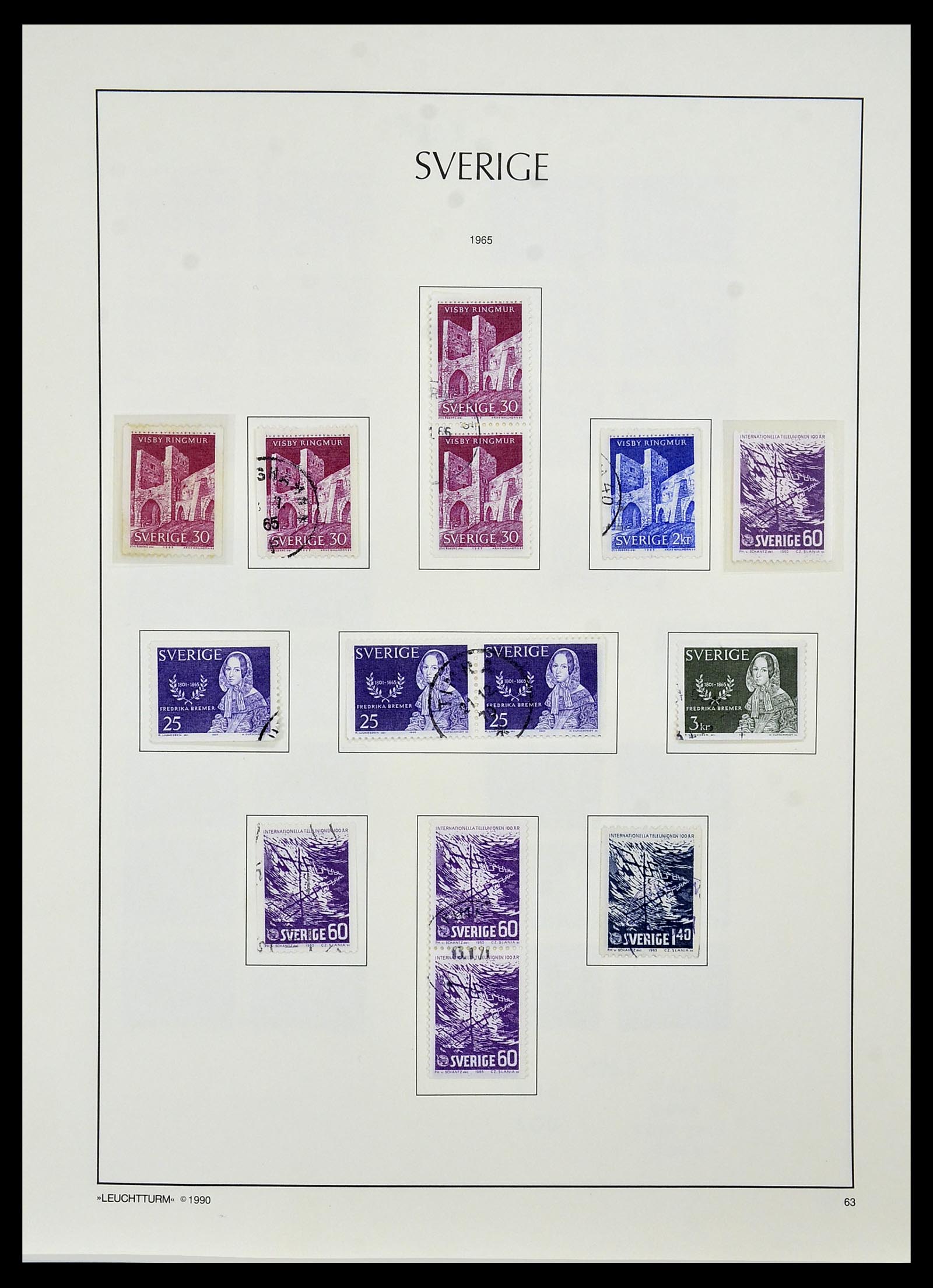 34186 077 - Postzegelverzameling 34186 Zweden 1858-1989.