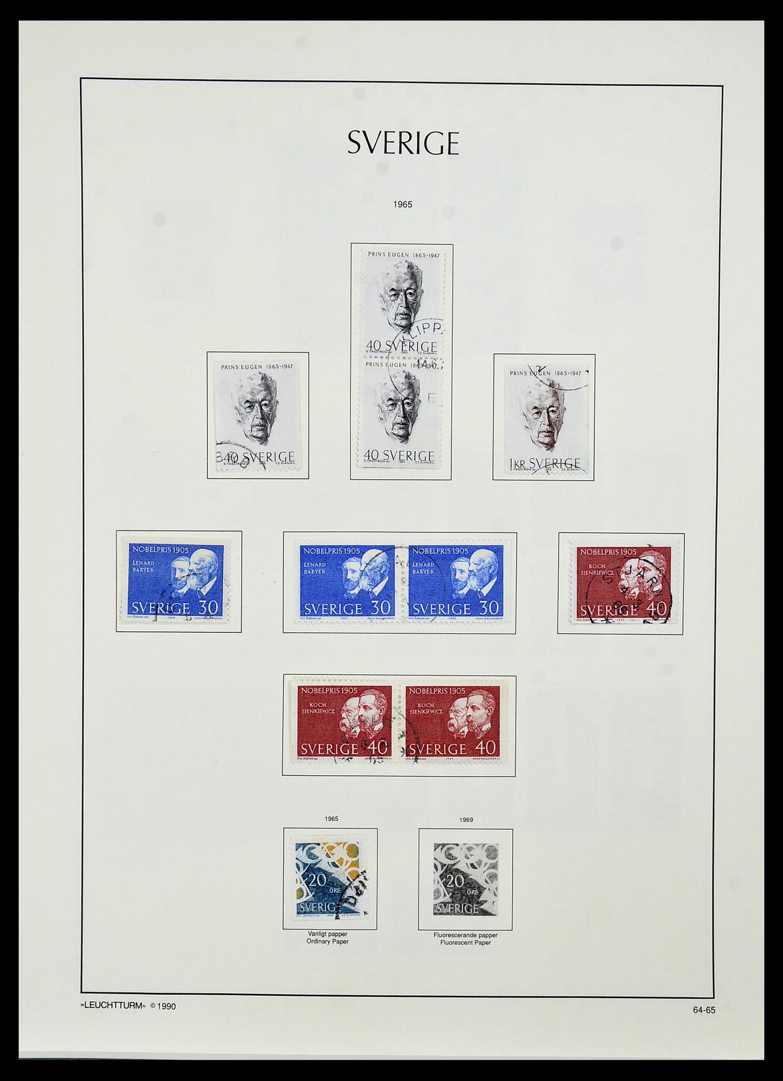 34186 080 - Postzegelverzameling 34186 Zweden 1858-1989.