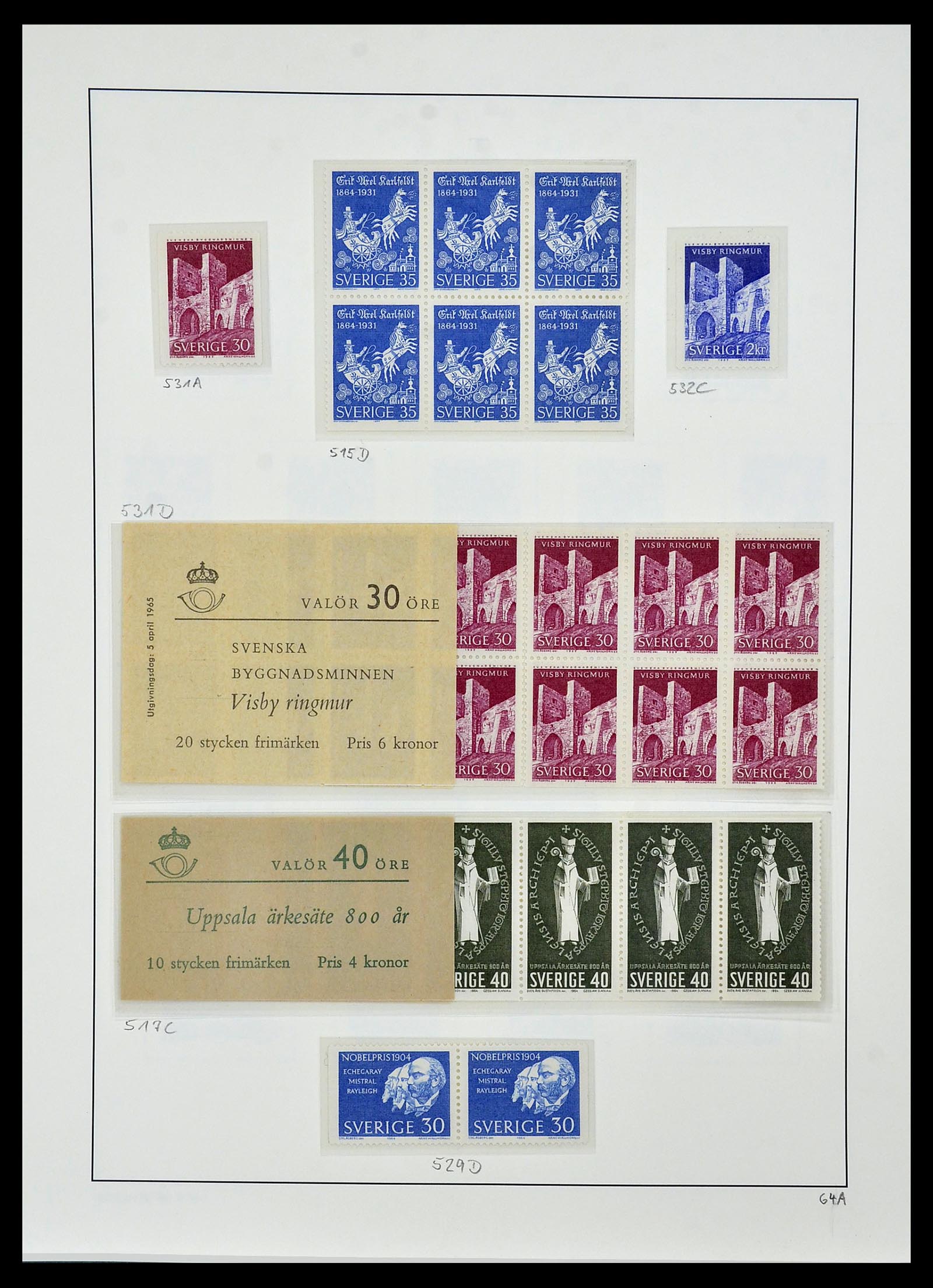 34186 081 - Postzegelverzameling 34186 Zweden 1858-1989.