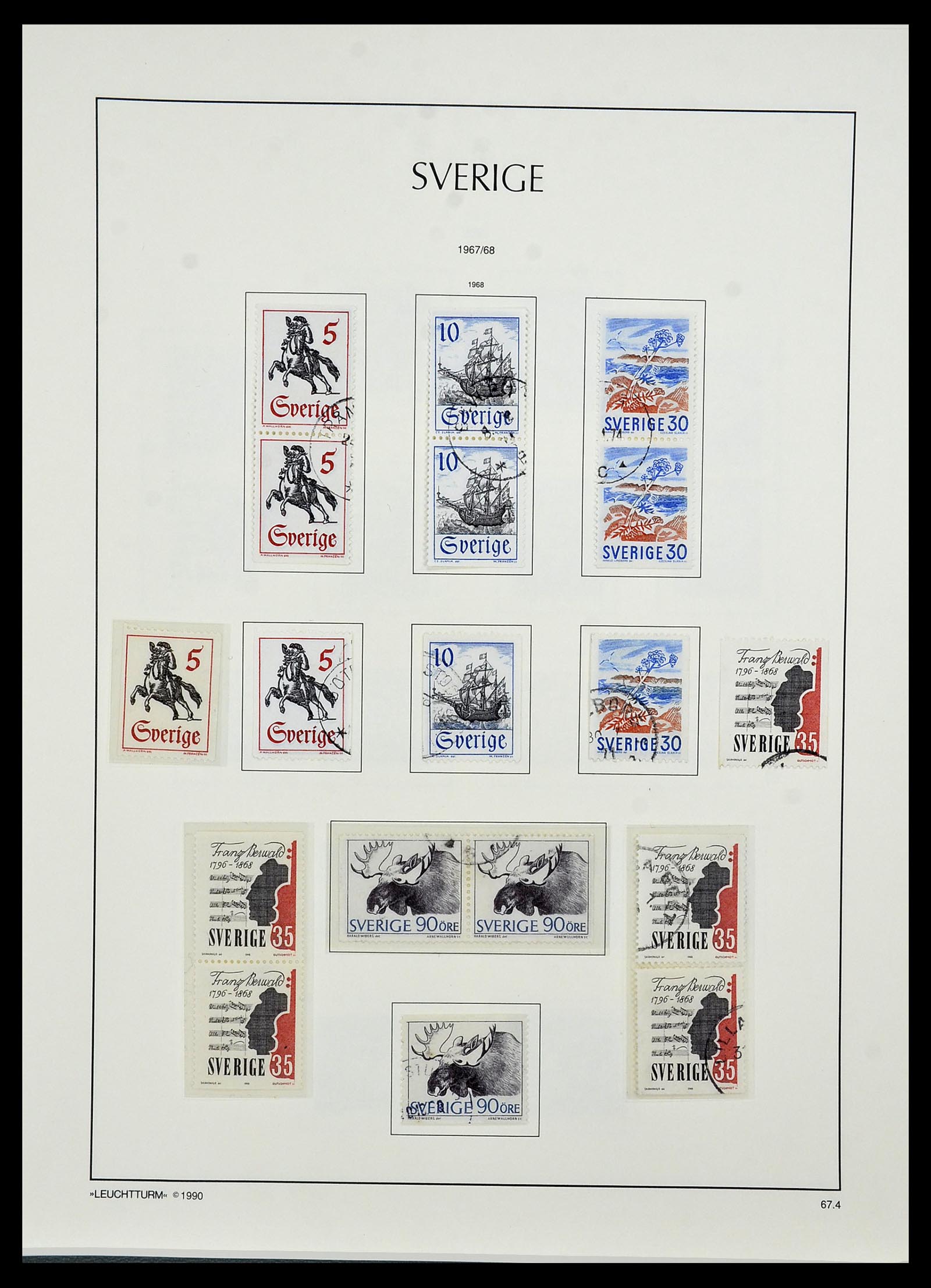 34186 090 - Postzegelverzameling 34186 Zweden 1858-1989.