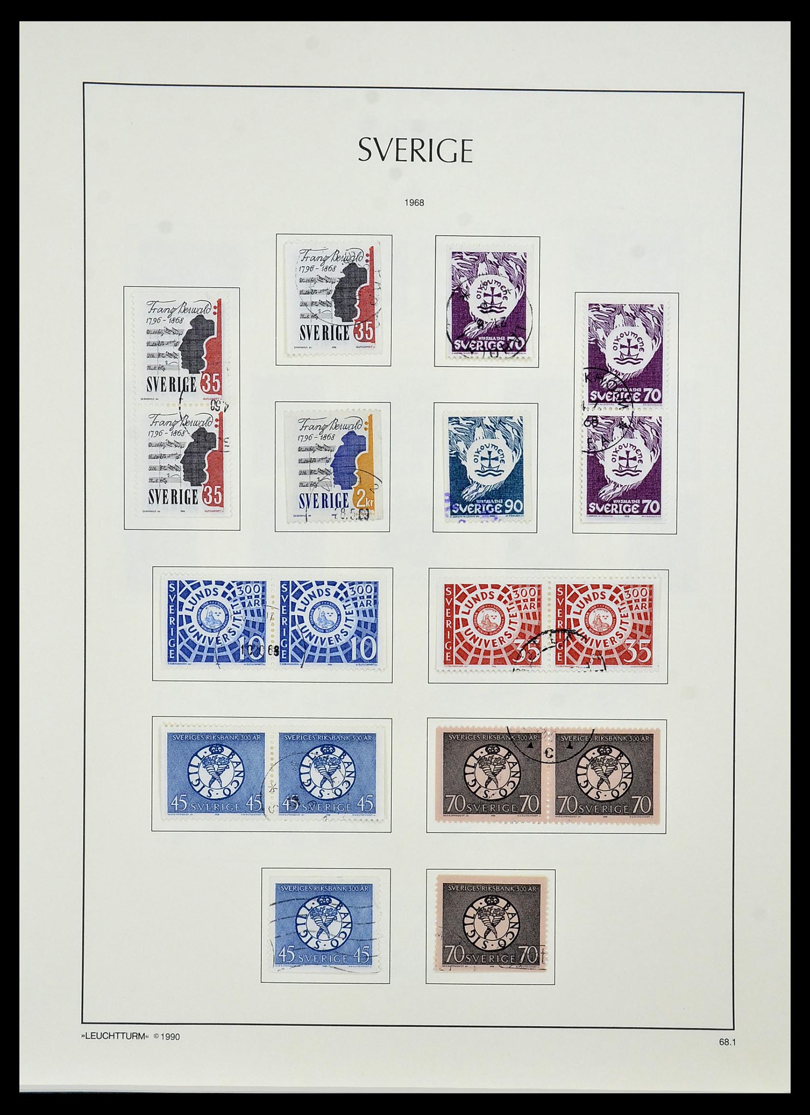 34186 091 - Postzegelverzameling 34186 Zweden 1858-1989.