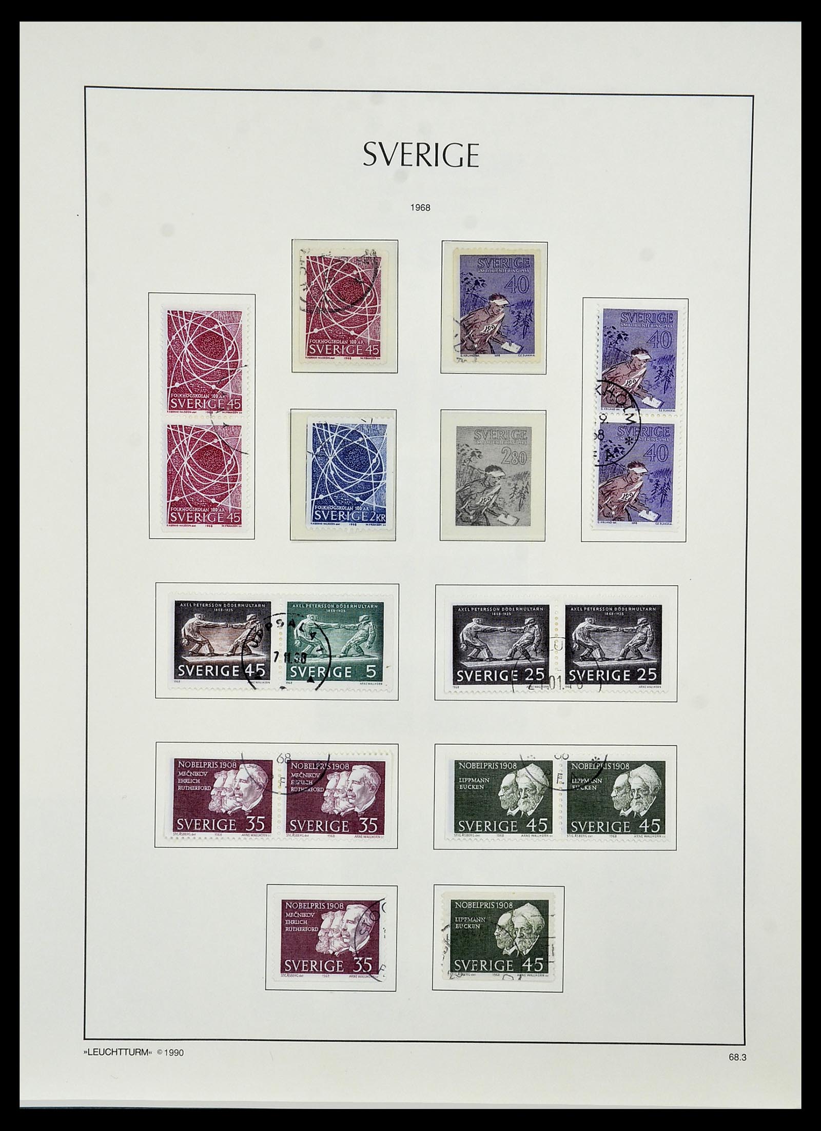 34186 093 - Postzegelverzameling 34186 Zweden 1858-1989.