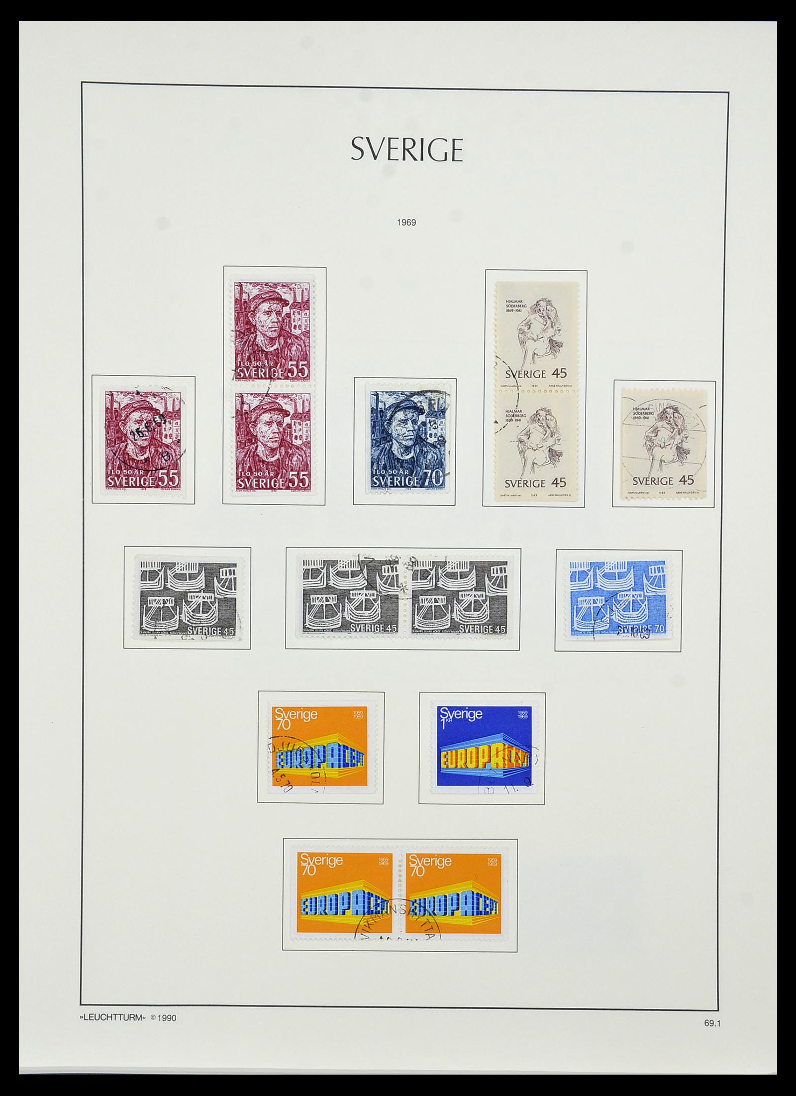 34186 095 - Postzegelverzameling 34186 Zweden 1858-1989.