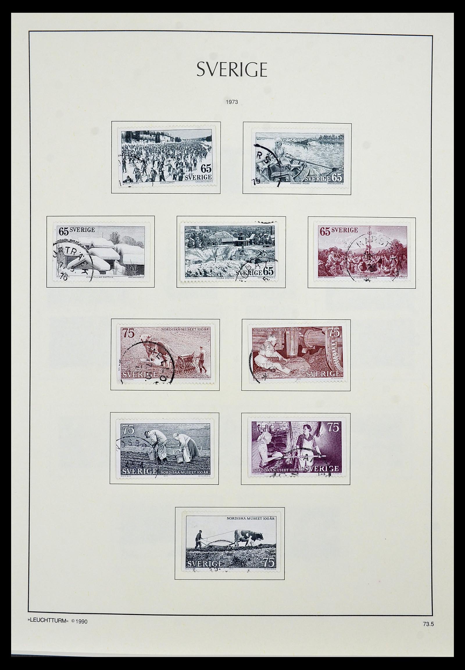 34186 129 - Postzegelverzameling 34186 Zweden 1858-1989.