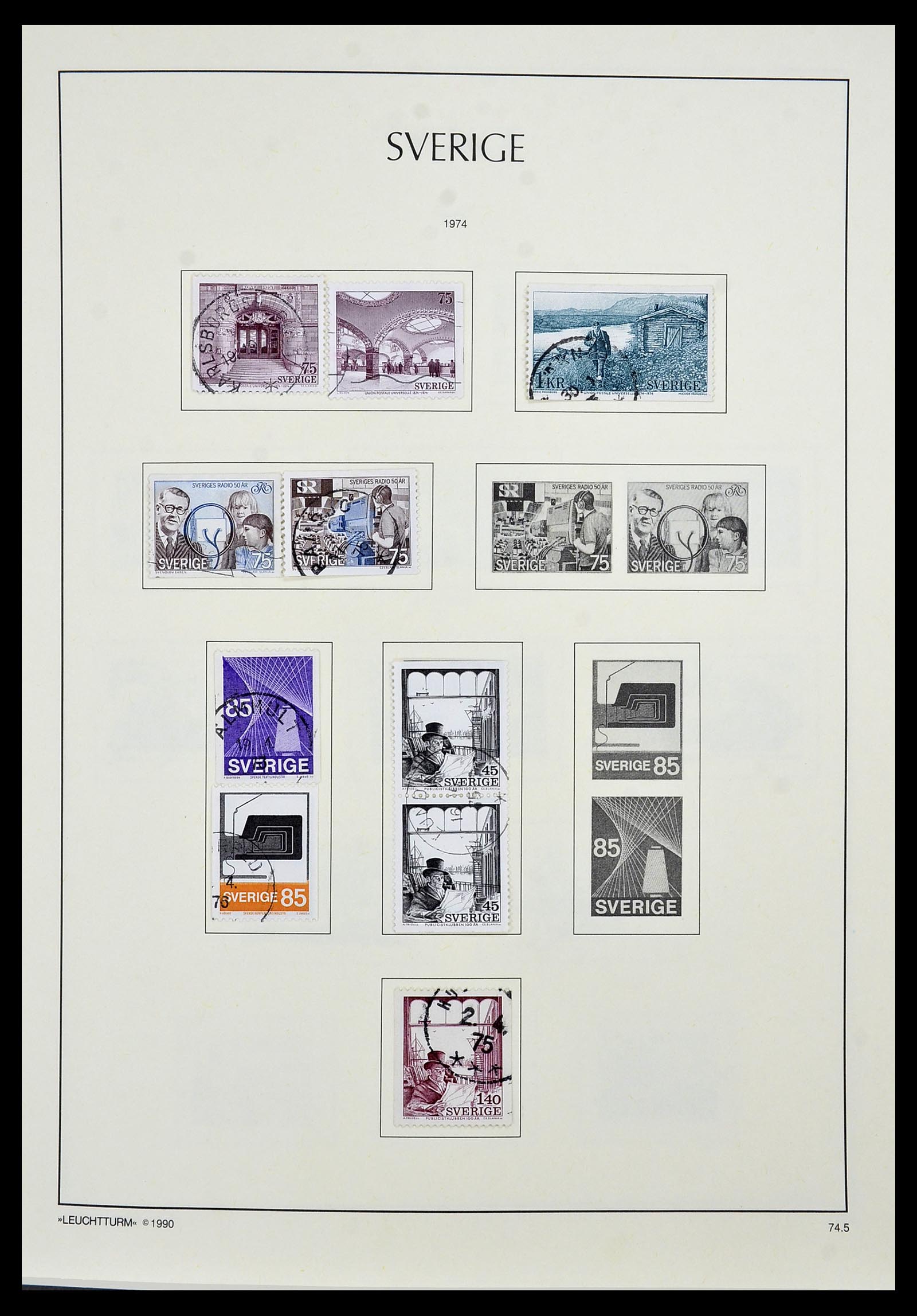 34186 140 - Postzegelverzameling 34186 Zweden 1858-1989.