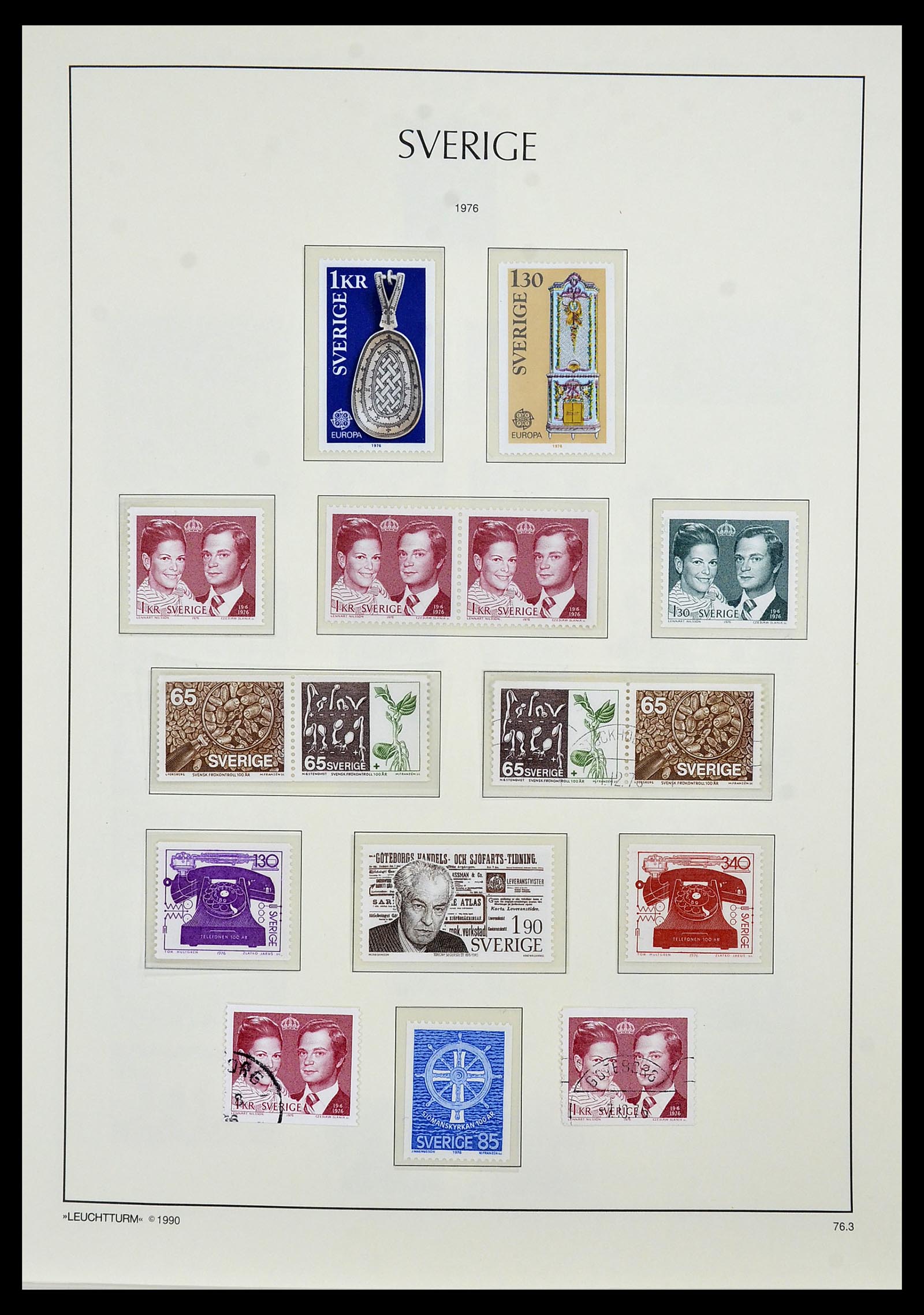 34186 155 - Postzegelverzameling 34186 Zweden 1858-1989.