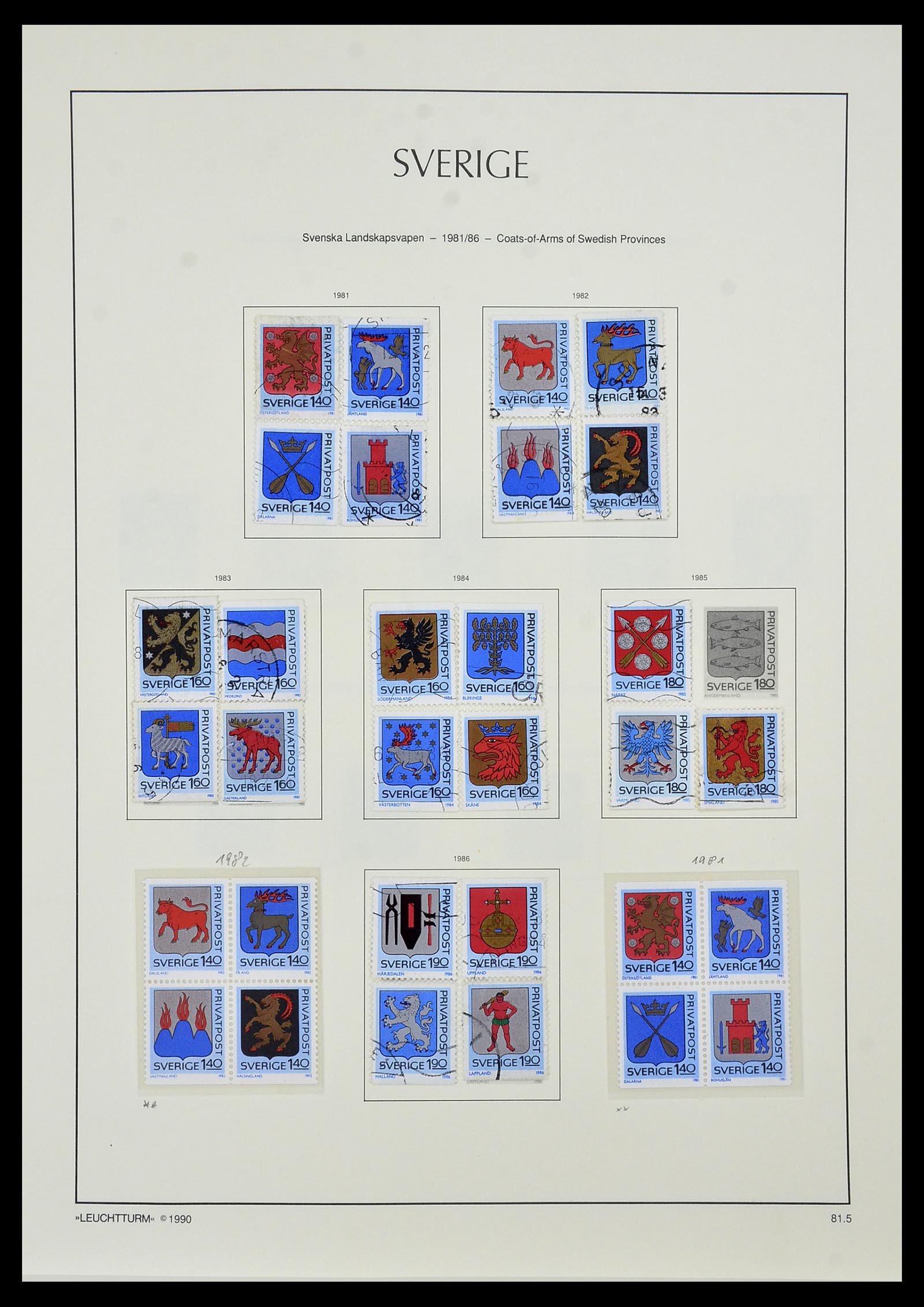34186 183 - Postzegelverzameling 34186 Zweden 1858-1989.