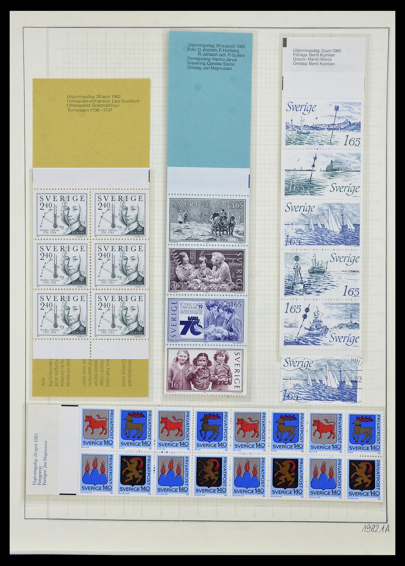 34186 186 - Postzegelverzameling 34186 Zweden 1858-1989.