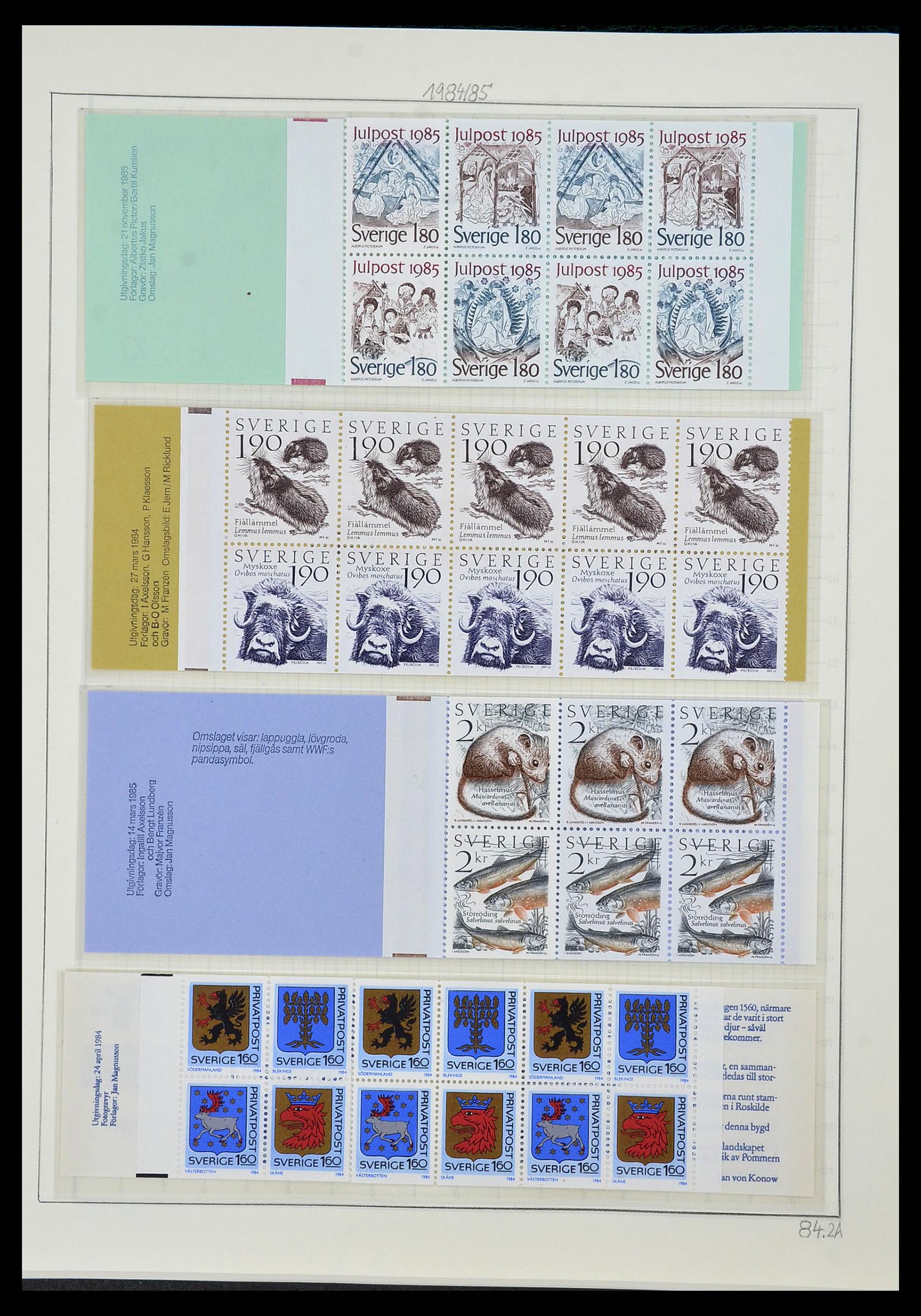 34186 198 - Postzegelverzameling 34186 Zweden 1858-1989.