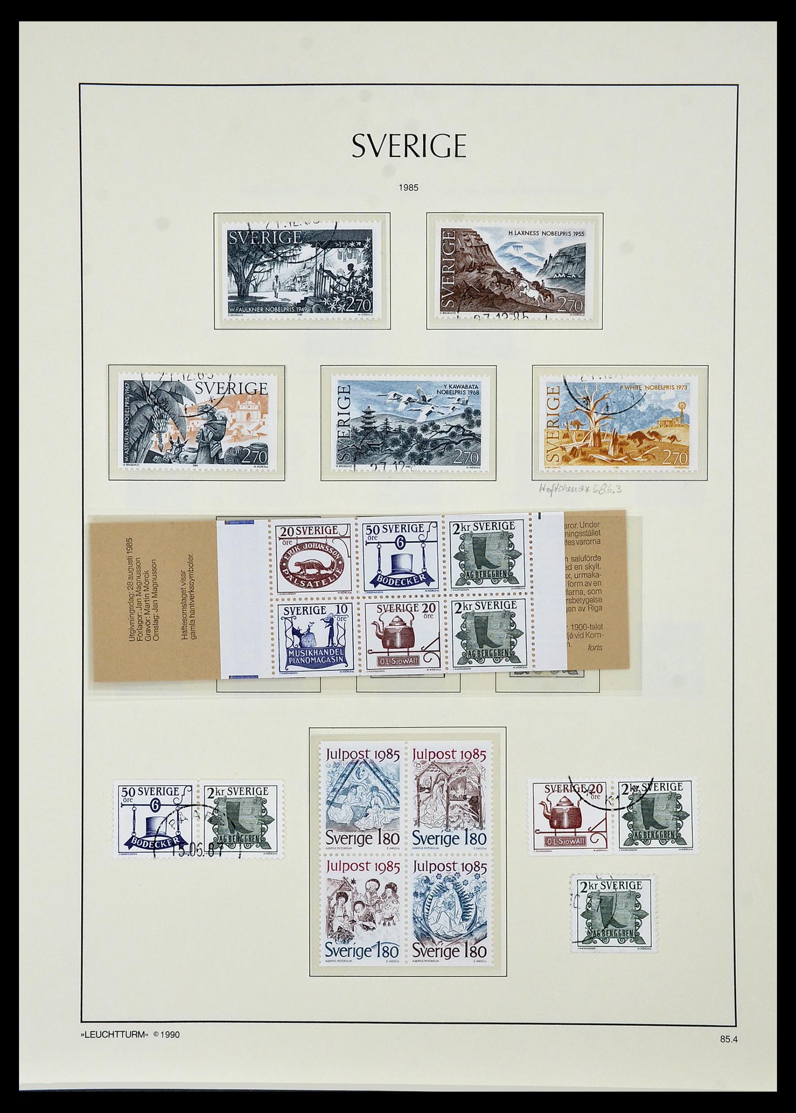 34186 207 - Postzegelverzameling 34186 Zweden 1858-1989.