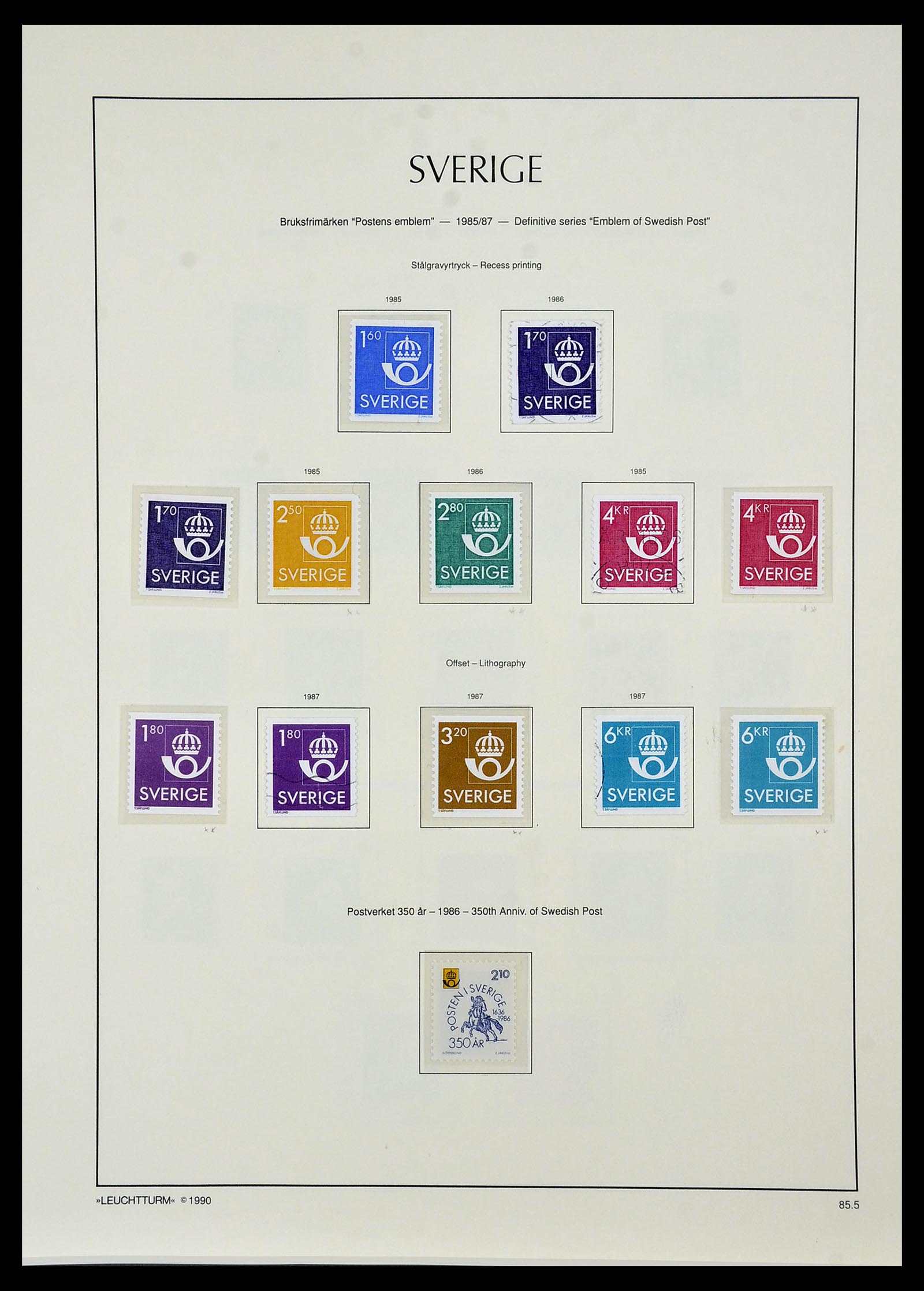 34186 208 - Postzegelverzameling 34186 Zweden 1858-1989.