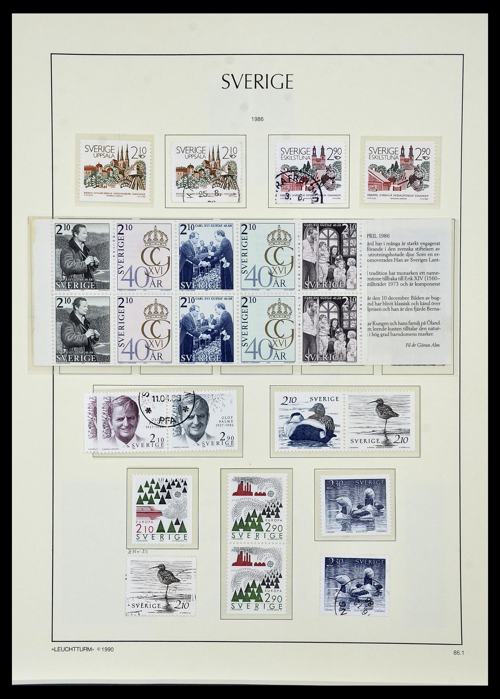 34186 211 - Postzegelverzameling 34186 Zweden 1858-1989.