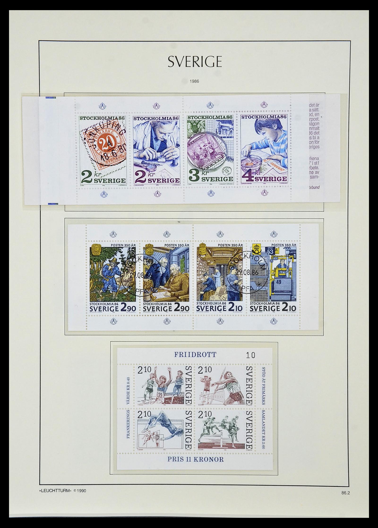 34186 213 - Postzegelverzameling 34186 Zweden 1858-1989.