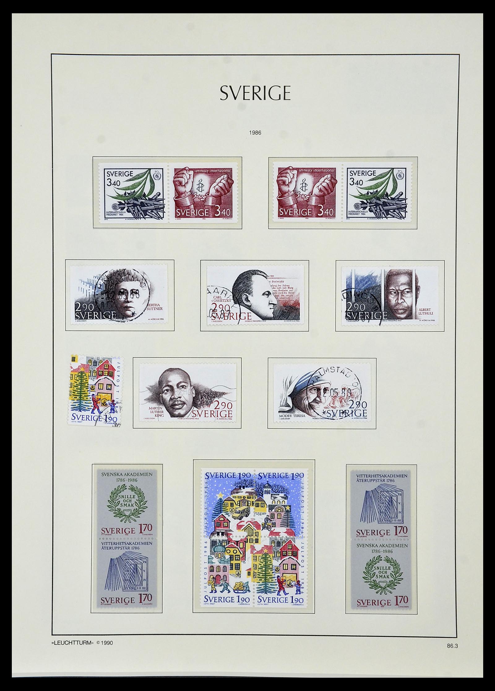 34186 214 - Postzegelverzameling 34186 Zweden 1858-1989.
