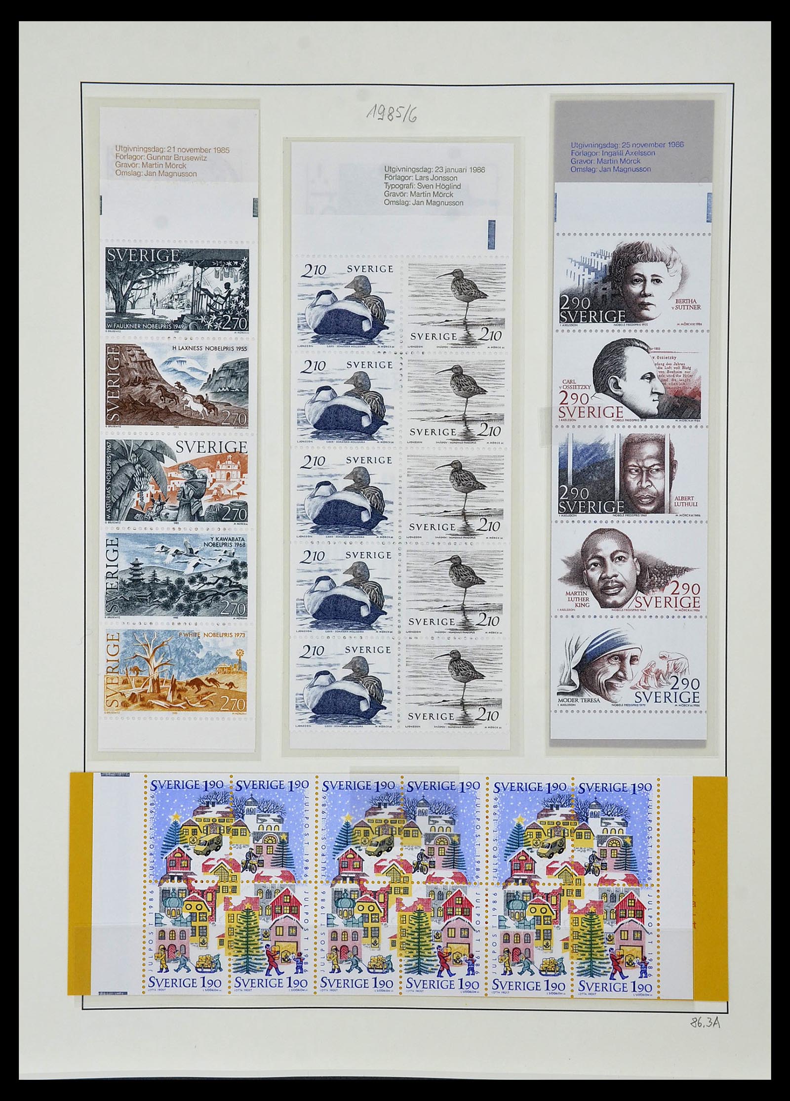 34186 215 - Postzegelverzameling 34186 Zweden 1858-1989.